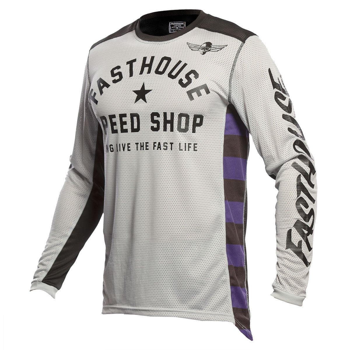 Fasthouse Original Air Cooled Long Sleeve Jersey 2021: Silver/Black S