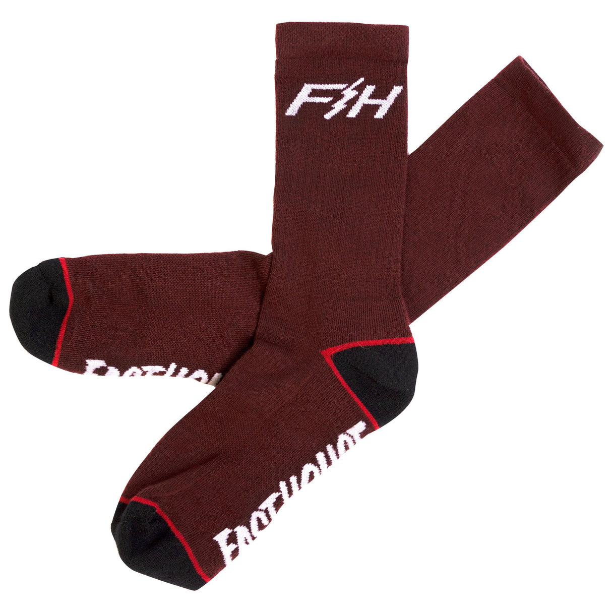 Fasthouse Outland Sock 2022: Heather Maroon L/Xl