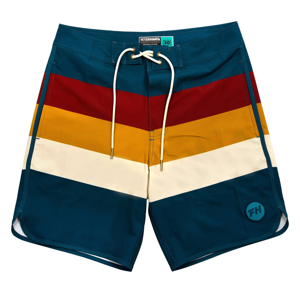 Fasthouse After Hours 18" Shorts 2022: Teal Stripe 36