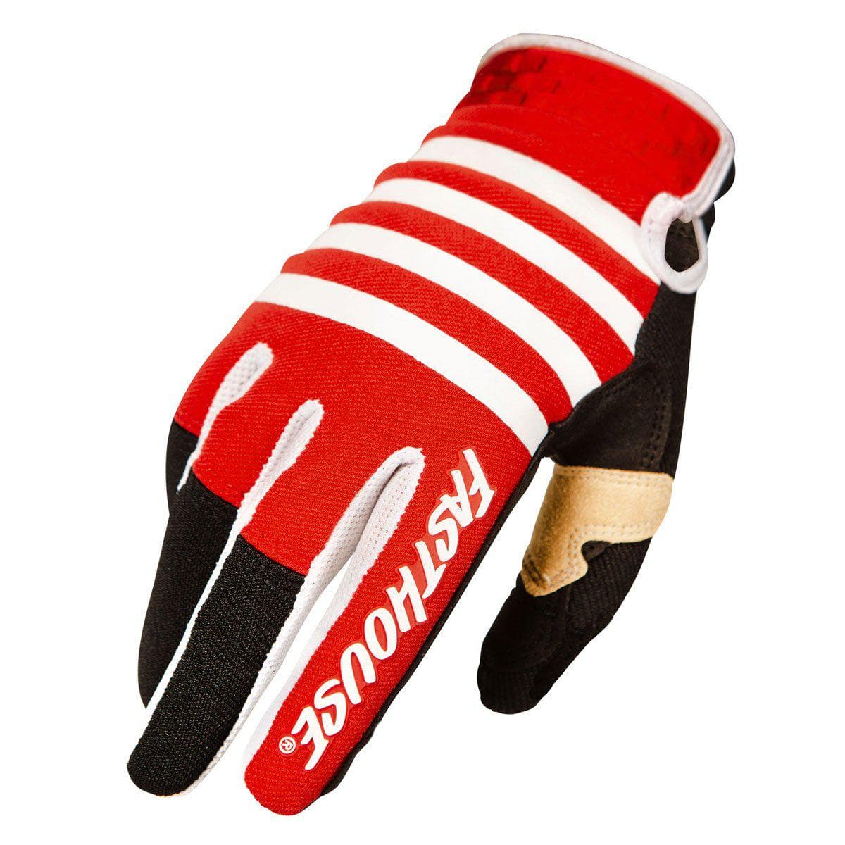 Fasthouse Speed Style Striper Gloves 2021: Red/Black Xl