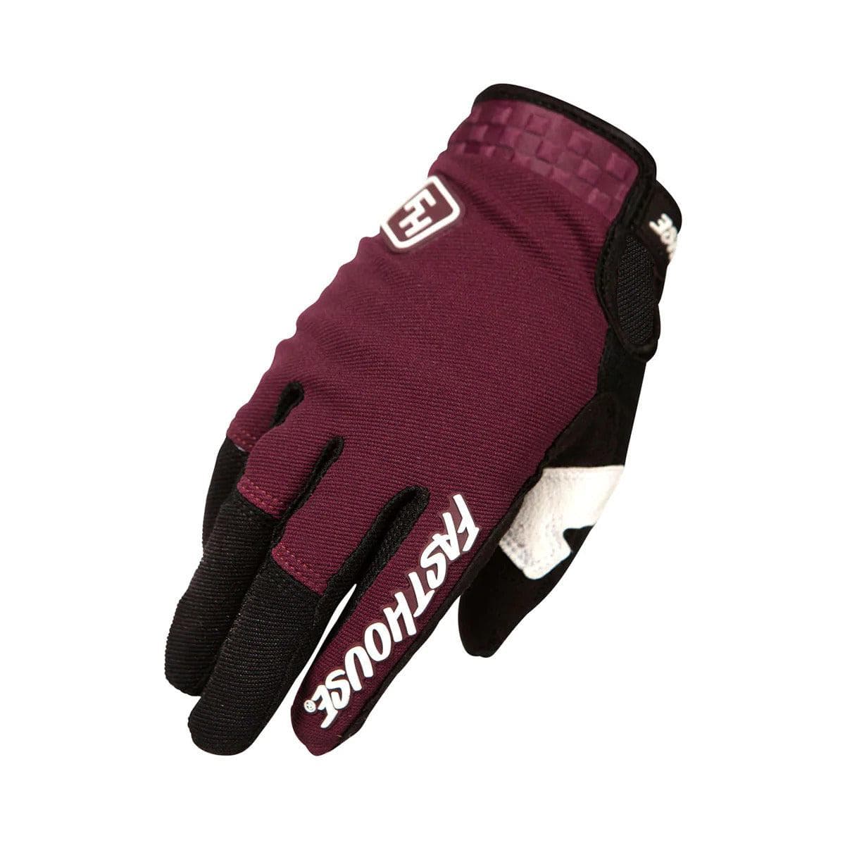 Fasthouse Youth Speed Style Ridgeline Plus Gloves: Maroon/Black Yl