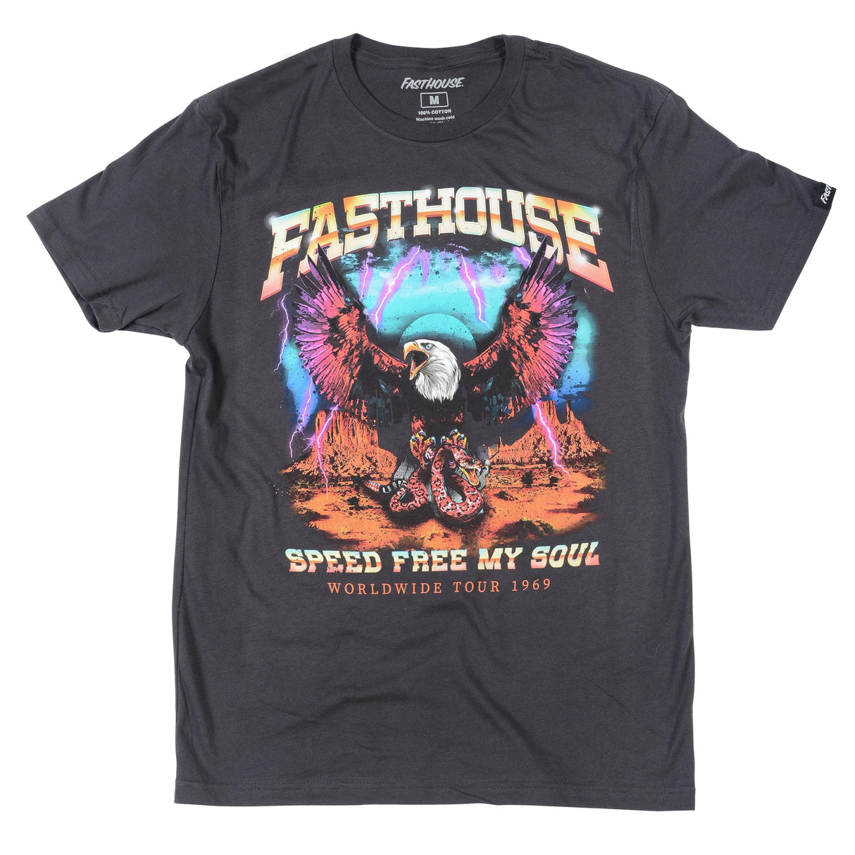 Fasthouse Tour 1969 Tee 2022: Washed Black 2Xl