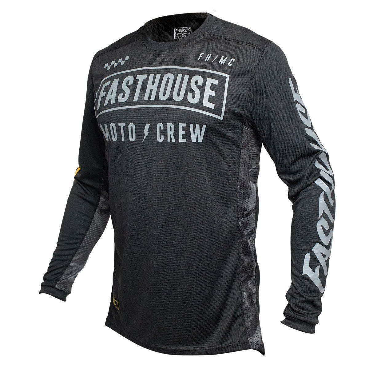 Fasthouse Strike Long Sleeve Jersey 2021: Black/Camo L