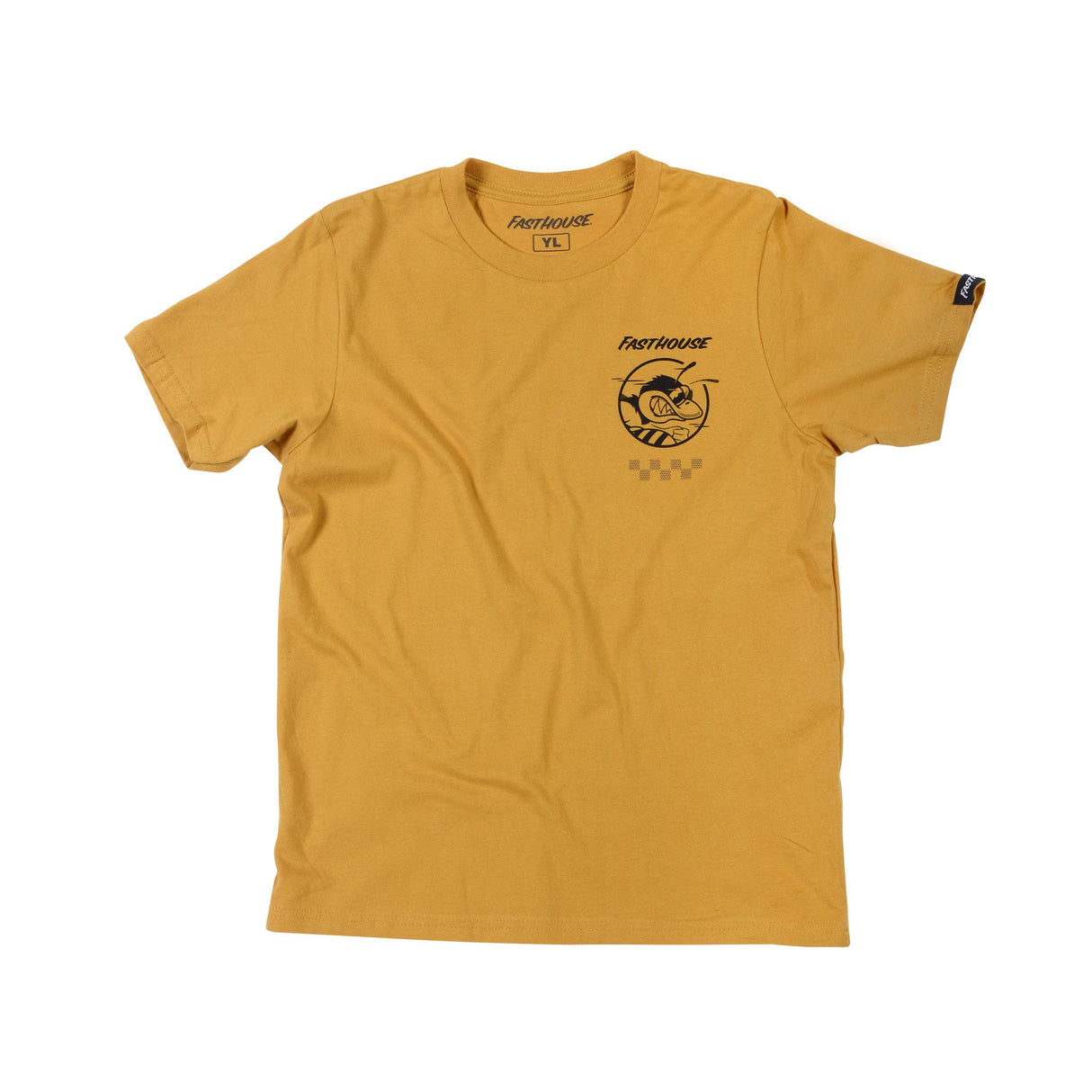 Fasthouse Youth Swarm Tee 2022: Vintage Gold Ys