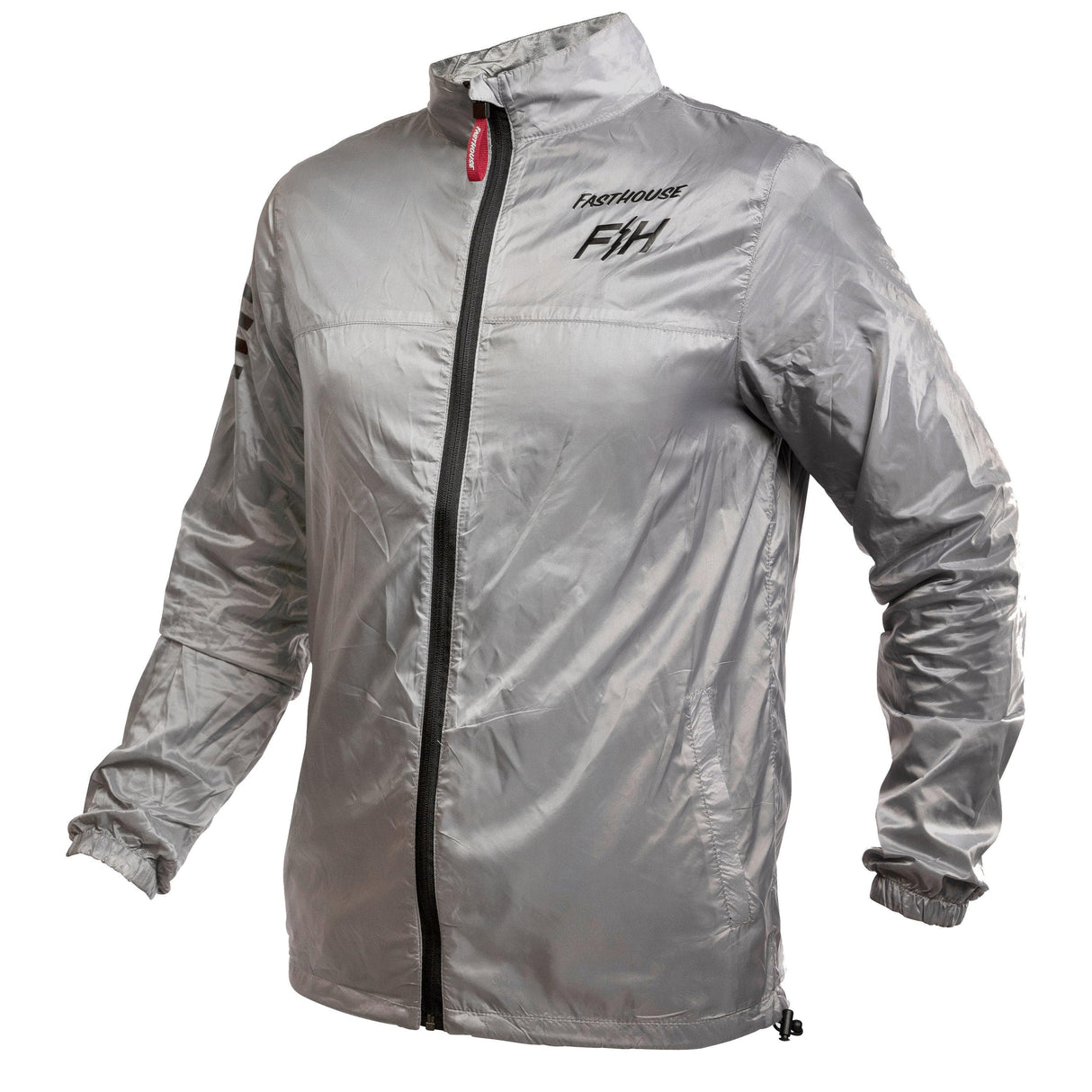 Fasthouse Tracker Packable Windbreaker 2022: Light Grey L