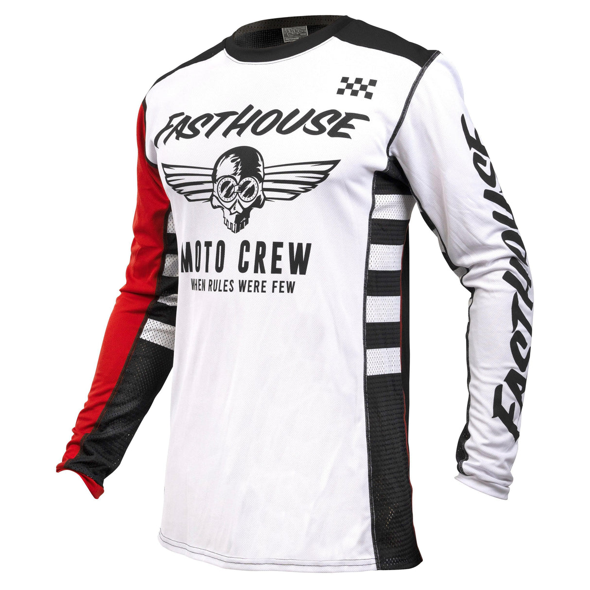 Fasthouse Usa Grindhouse Factor Long Sleeve Jersey 2022: White/Black L