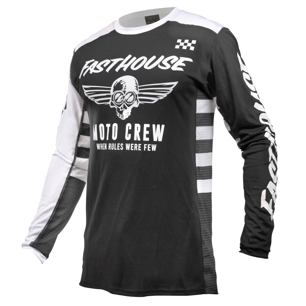 Fasthouse Usa Grindhouse Factor Long Sleeve Jersey 2022: Black/White L