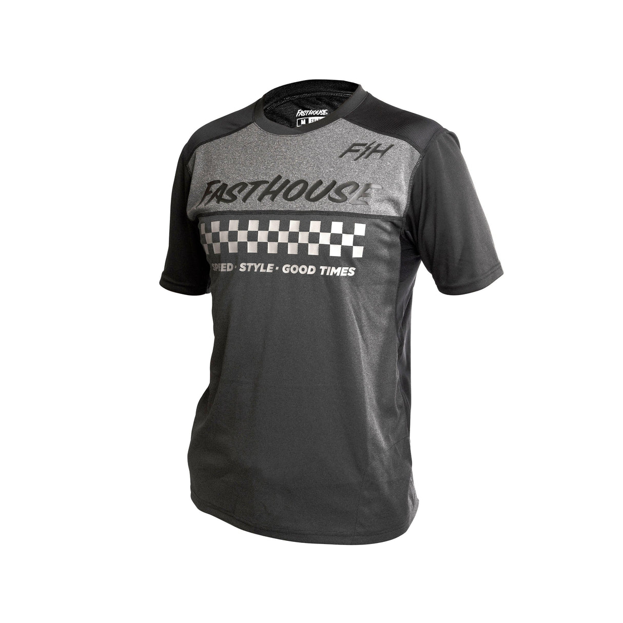 Fasthouse Youth Alloy Mesa Short Sleeve Jersey 2022: Heather Charcoal/Black Ym