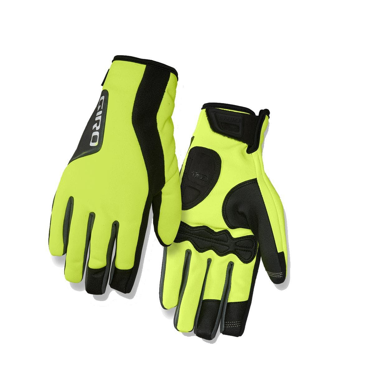 Giro Ambient 2.0 Water Resistant Insulated Windbloc Cycling Gloves 2017: Highlight Yellow/Black M