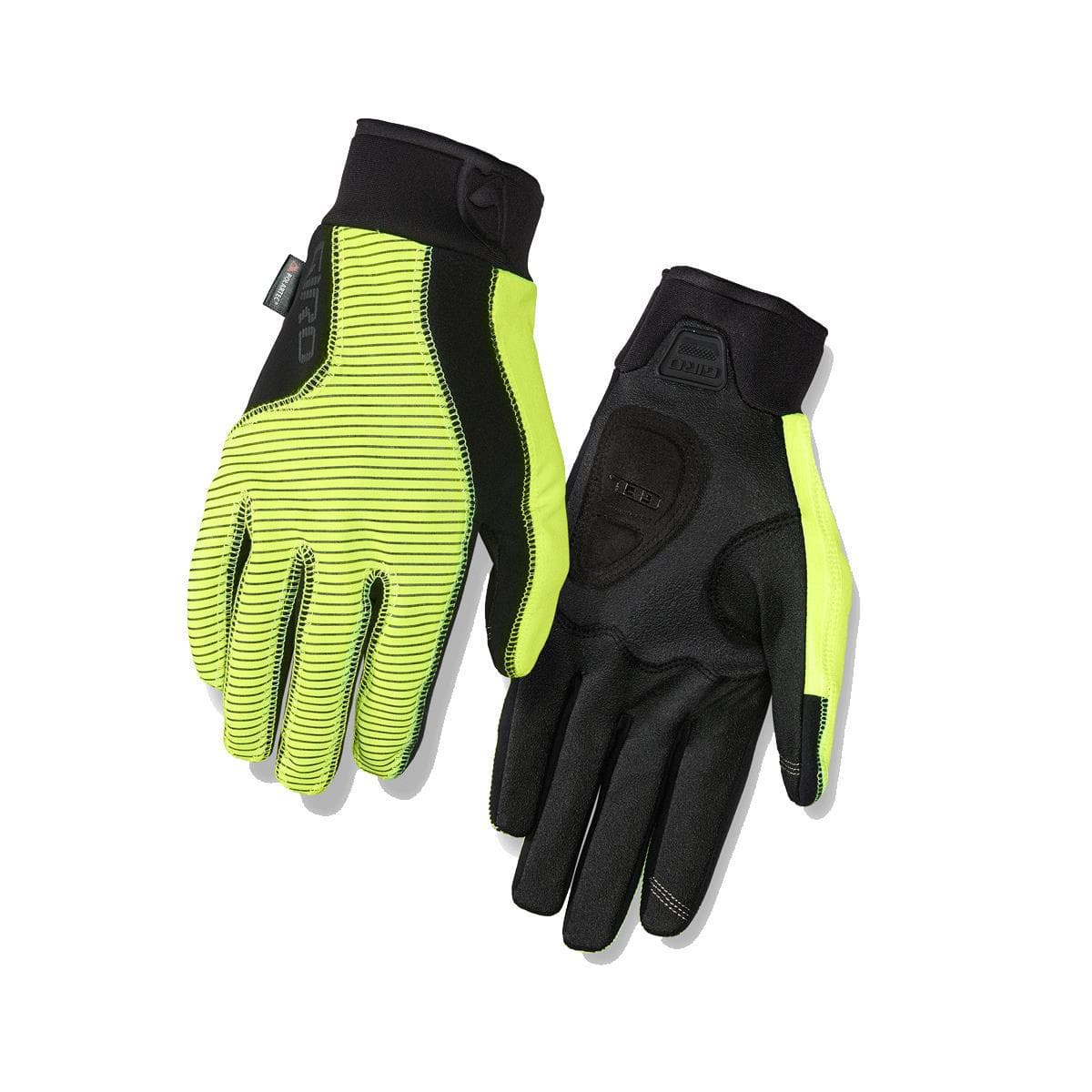 Giro Blaze 2.0 Glove Water Resistant Windbloc Cycling Gloves 2017: Highlight Yellow/Black Xl