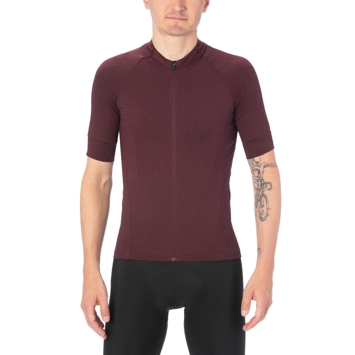 Giro New Road Short Sleeve Jersey 2020: Ox Blood/Heather S