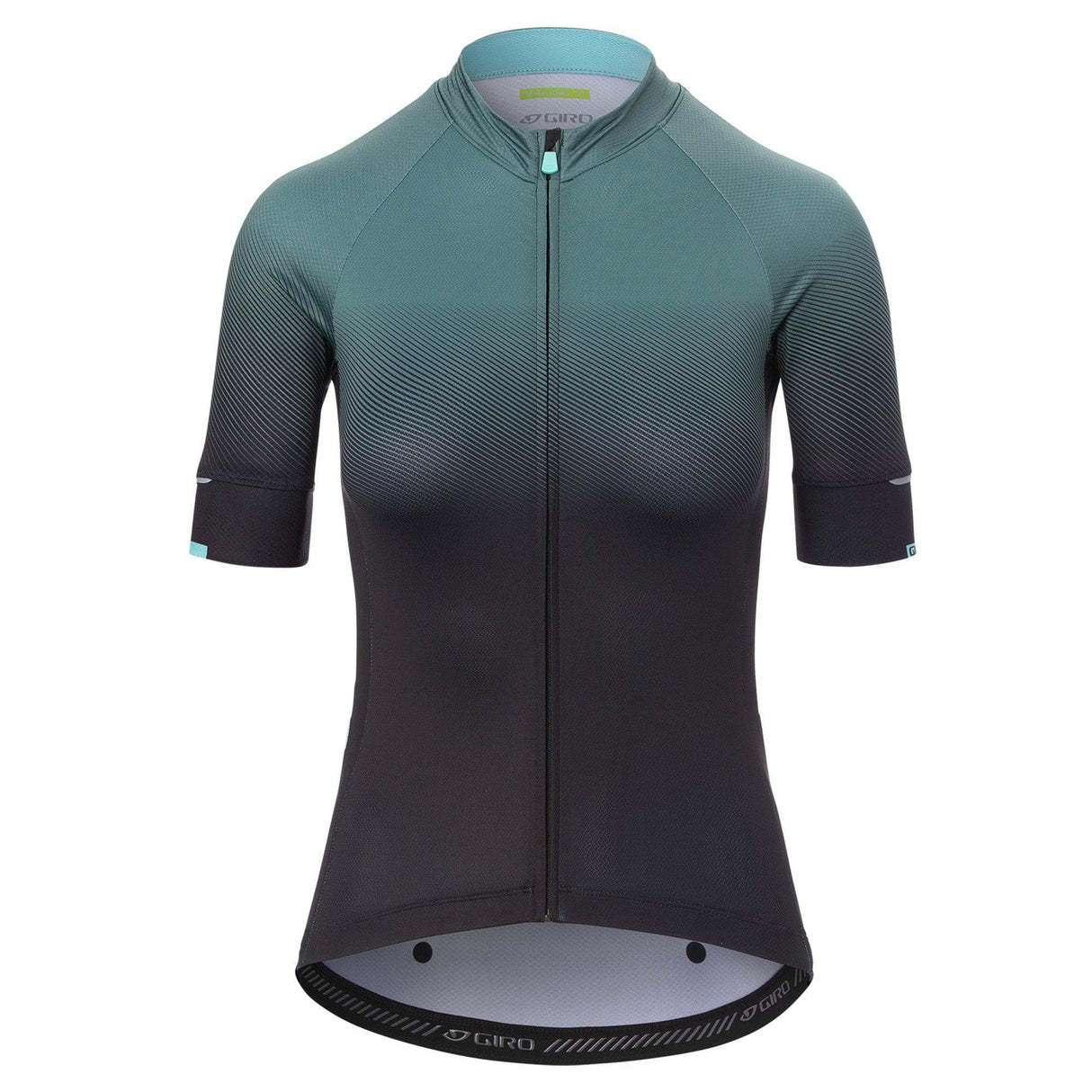 Giro Women'S Chrono Expert Short Sleeve Jersey 2021: Grey/Green Transition Xs