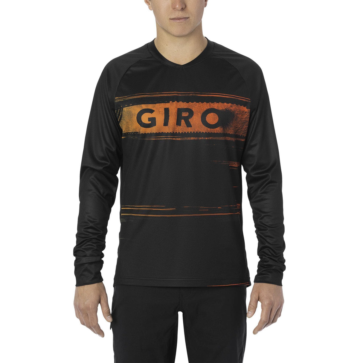 Giro Roust Long Sleeve Mtb Jersey 2020: Black/Red Hypnotic 2Xl