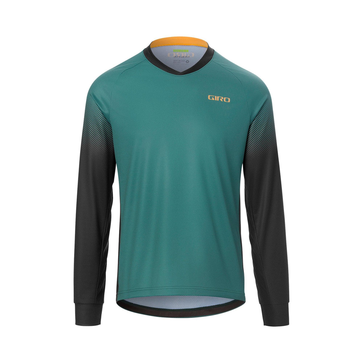 Giro Roust Long Sleeve Mtb Jersey 2021: Grey/Green Transition S