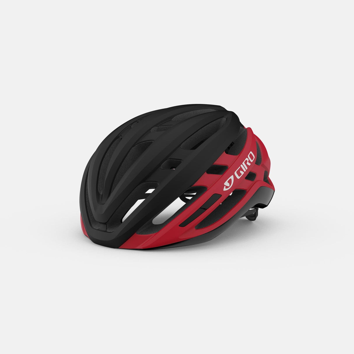 Giro Agilis Road Helmet 2020: Matte Black/Bright Red M 55-59Cm