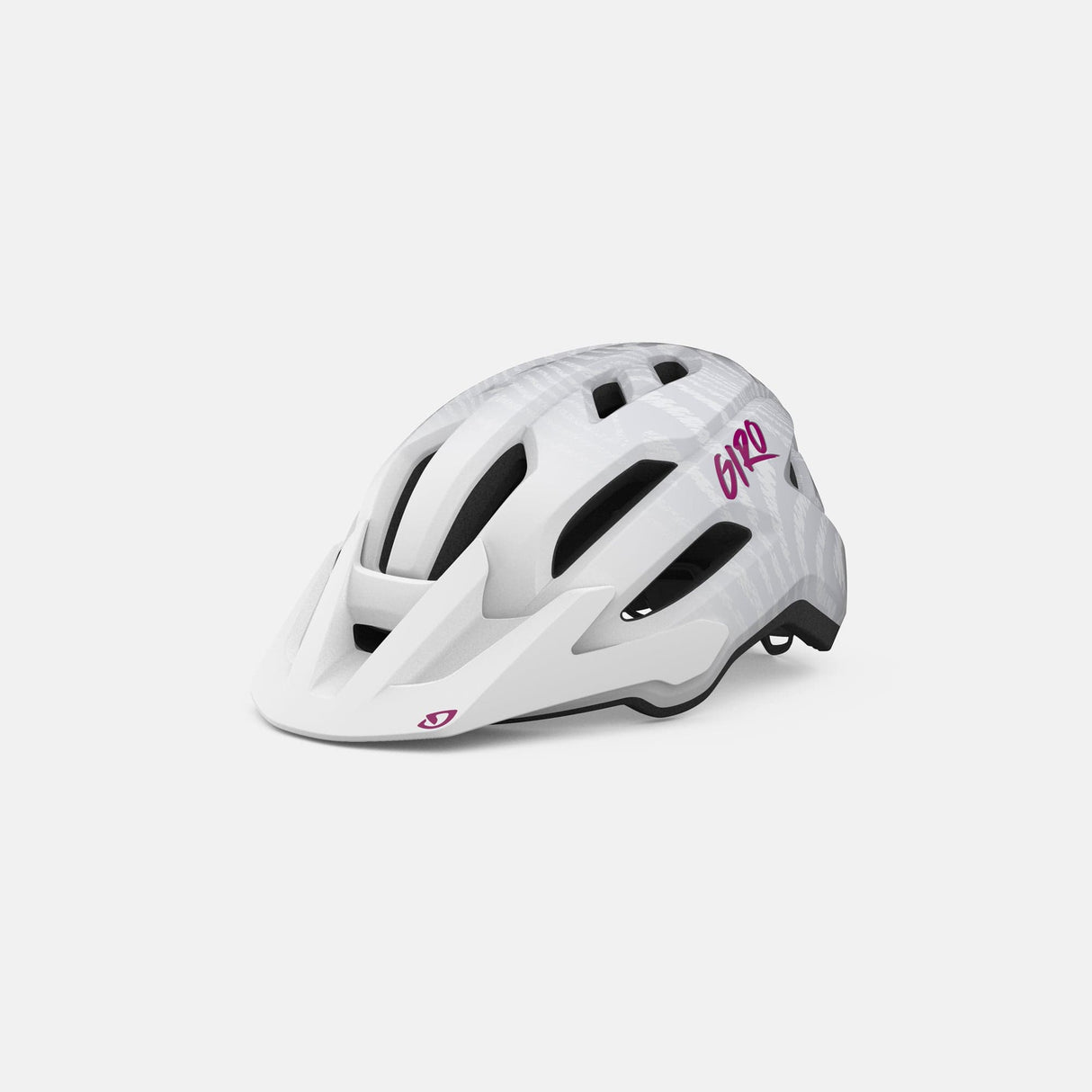 Giro Fixture Ii Youth Helmet 2023: Matte White/Pink Ripple Unisize 50-57Cm