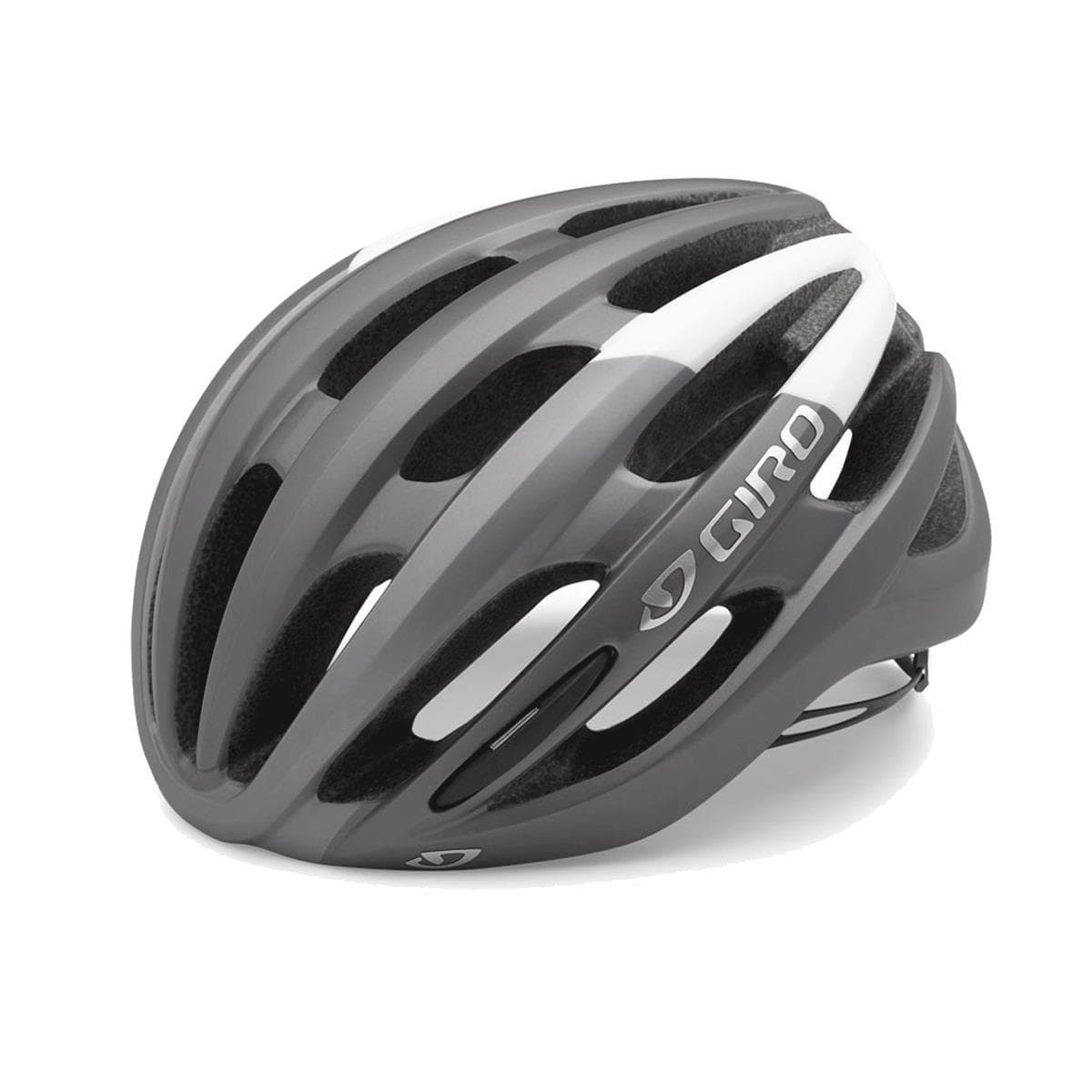 Giro Foray Road Helmet 2019: Matte Titanium/White S 51-55Cm