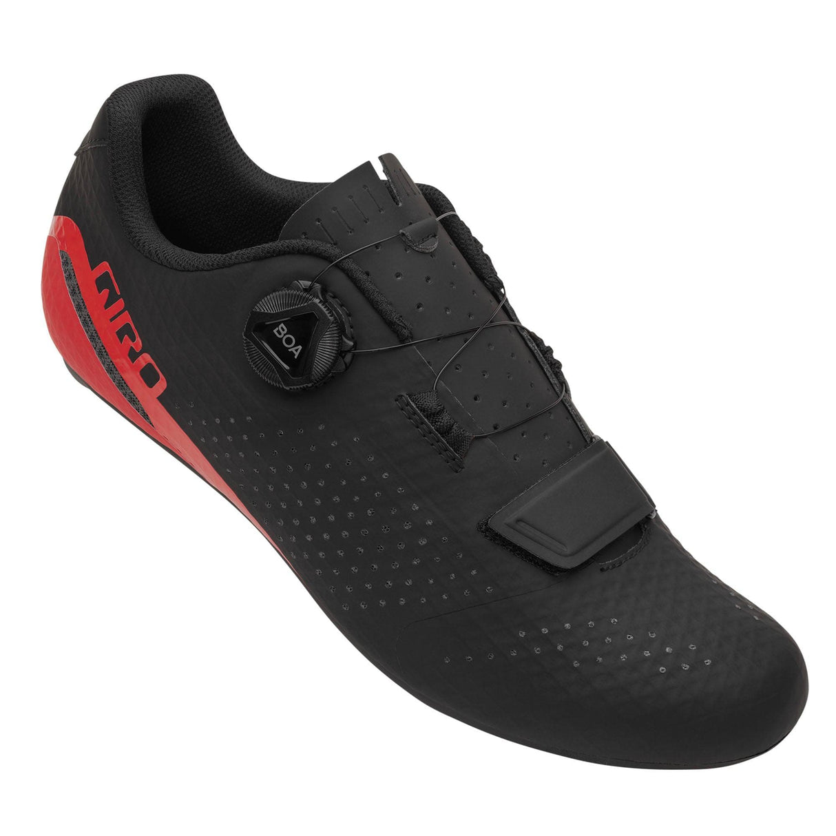 Giro Cadet Road Cycling Shoes 2021: Black/Red 46