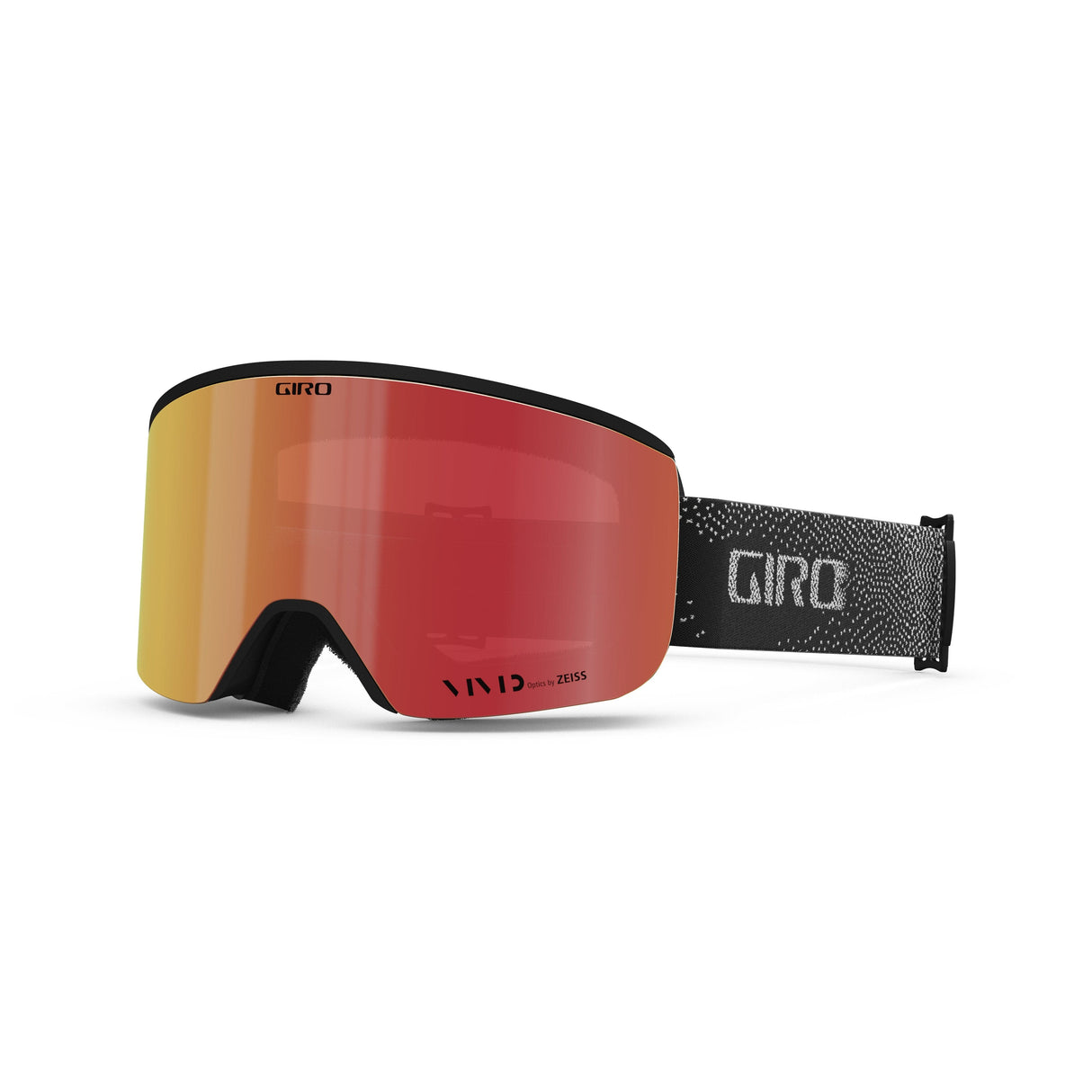 Giro Axis Snow Goggle 2024: Black&White Bit Tone - Viv Ember/Viv Inf Medium Frame