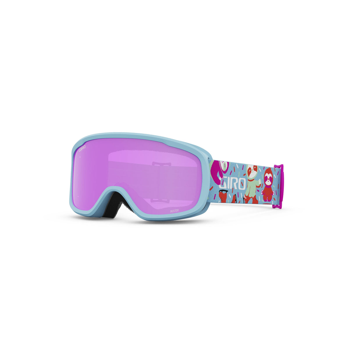 Giro Buster Youth Snow Goggles 2024: Light Harbor Blue Phil - Amber Pink Lens