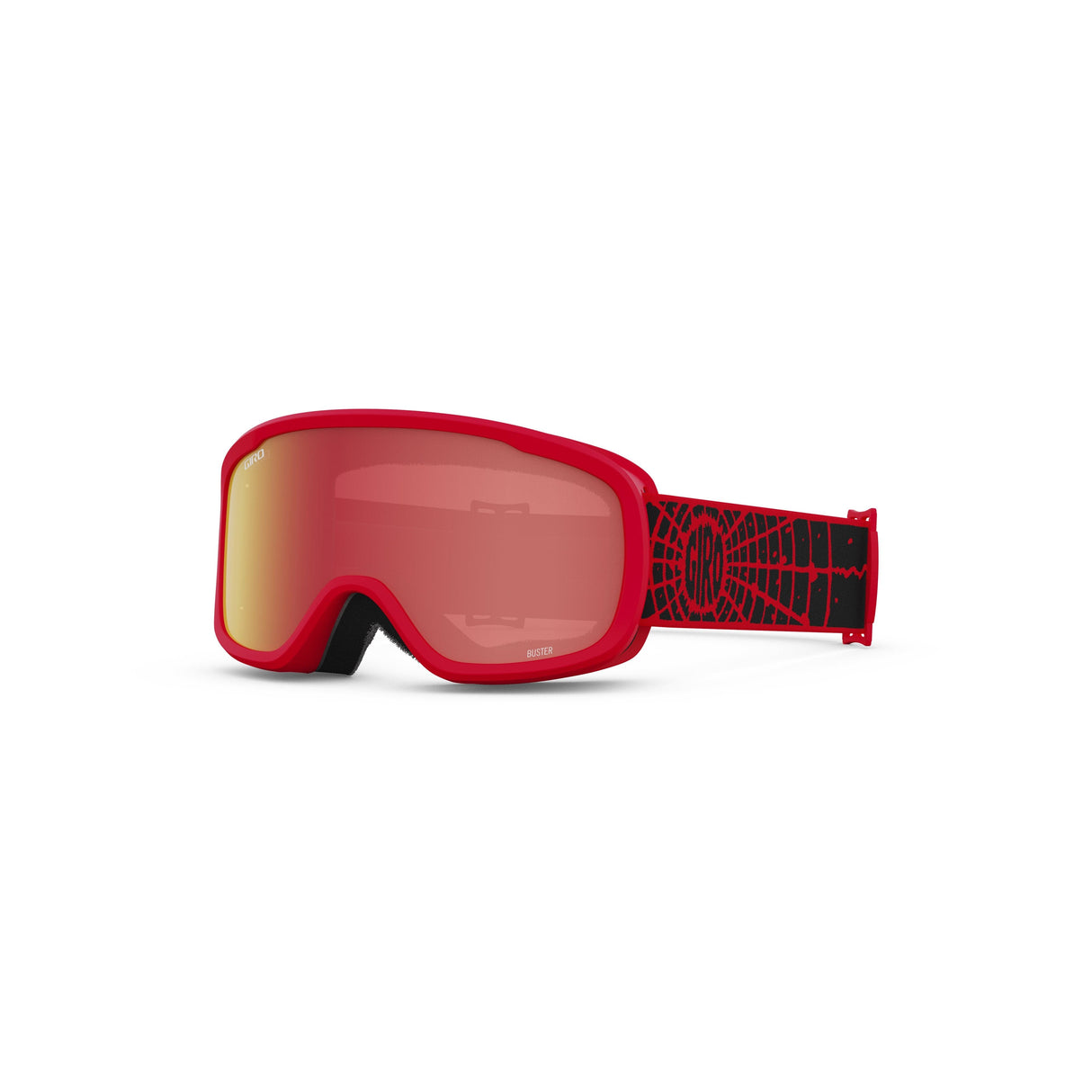 Giro Buster Youth Snow Goggles 2024: Red Solar Flair - Amber Scarlet Lenses