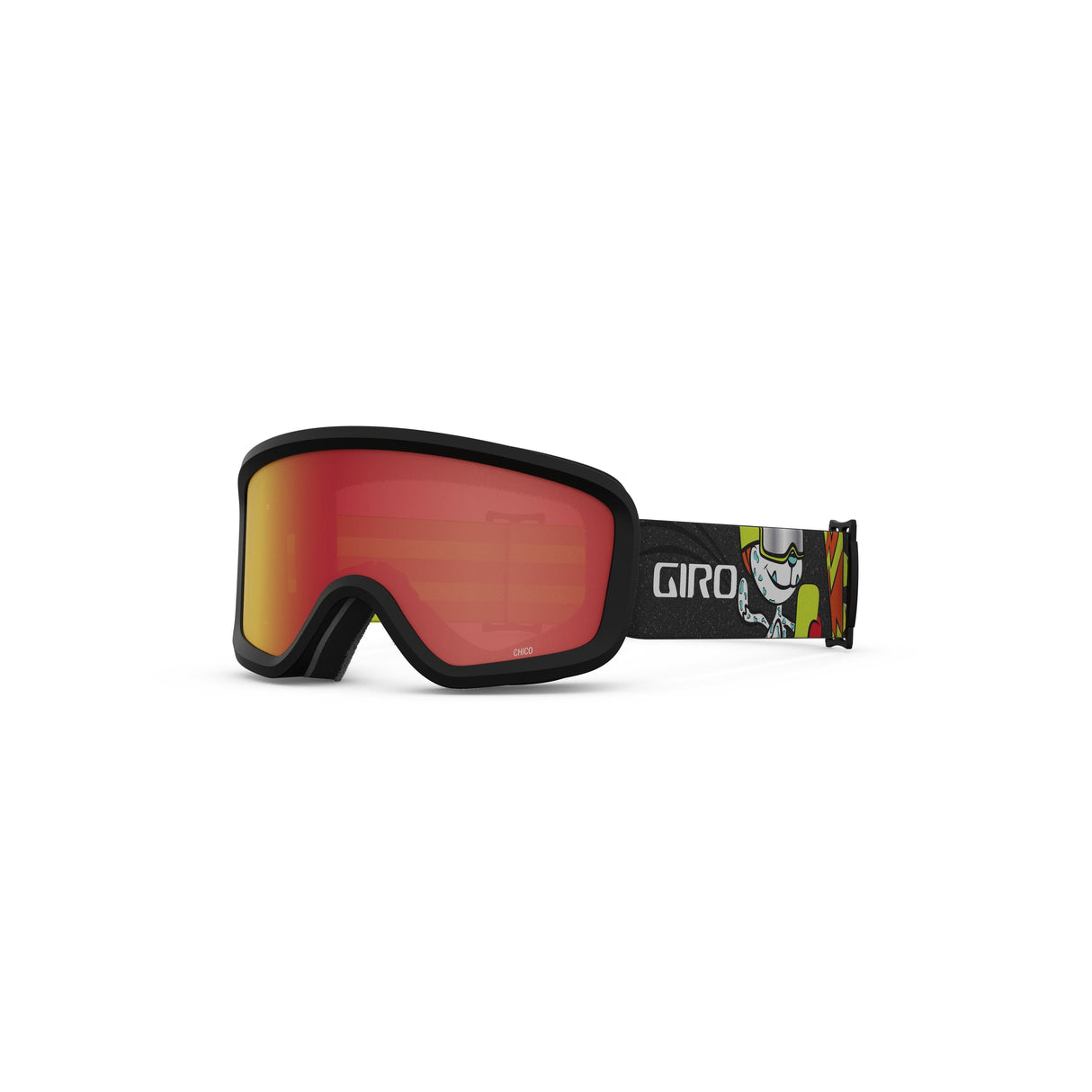 Giro Chico 2.0 Youth Snow Goggle 2024: Black Ashes - Amber Scarlet Lenses