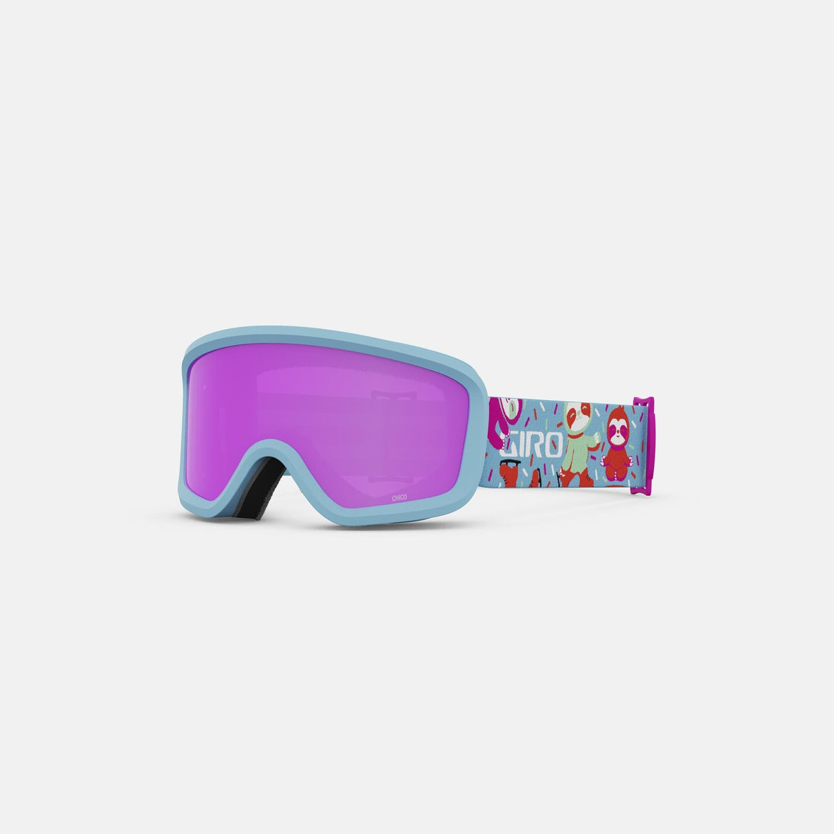 Giro Chico 2.0 Youth Snow Goggle 2024: Light Harbor Blue Phil - Amber Pink Lens