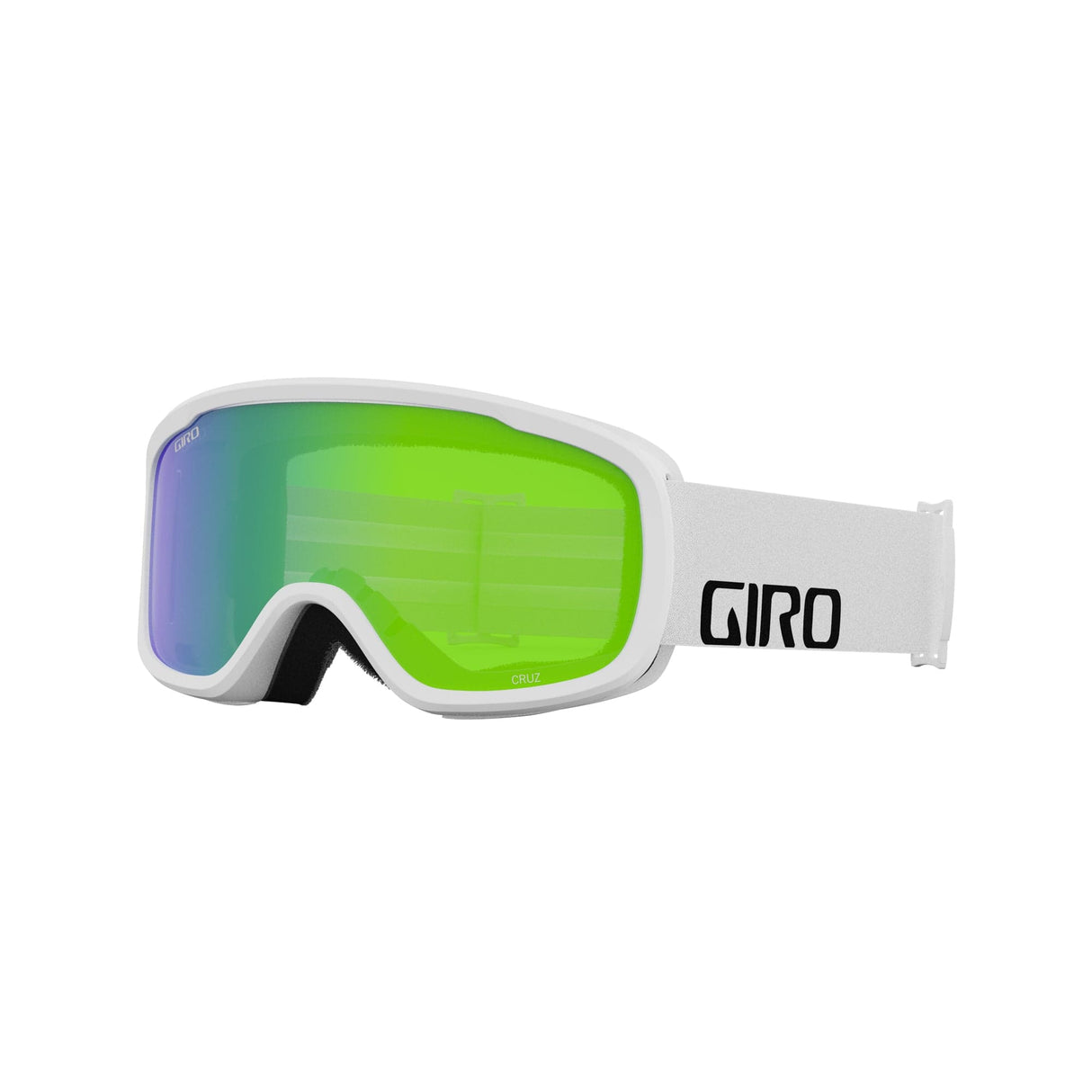 Giro Cruz Snow Goggle 2022: White Wordmark - Loden Green Lenses Medium Frame