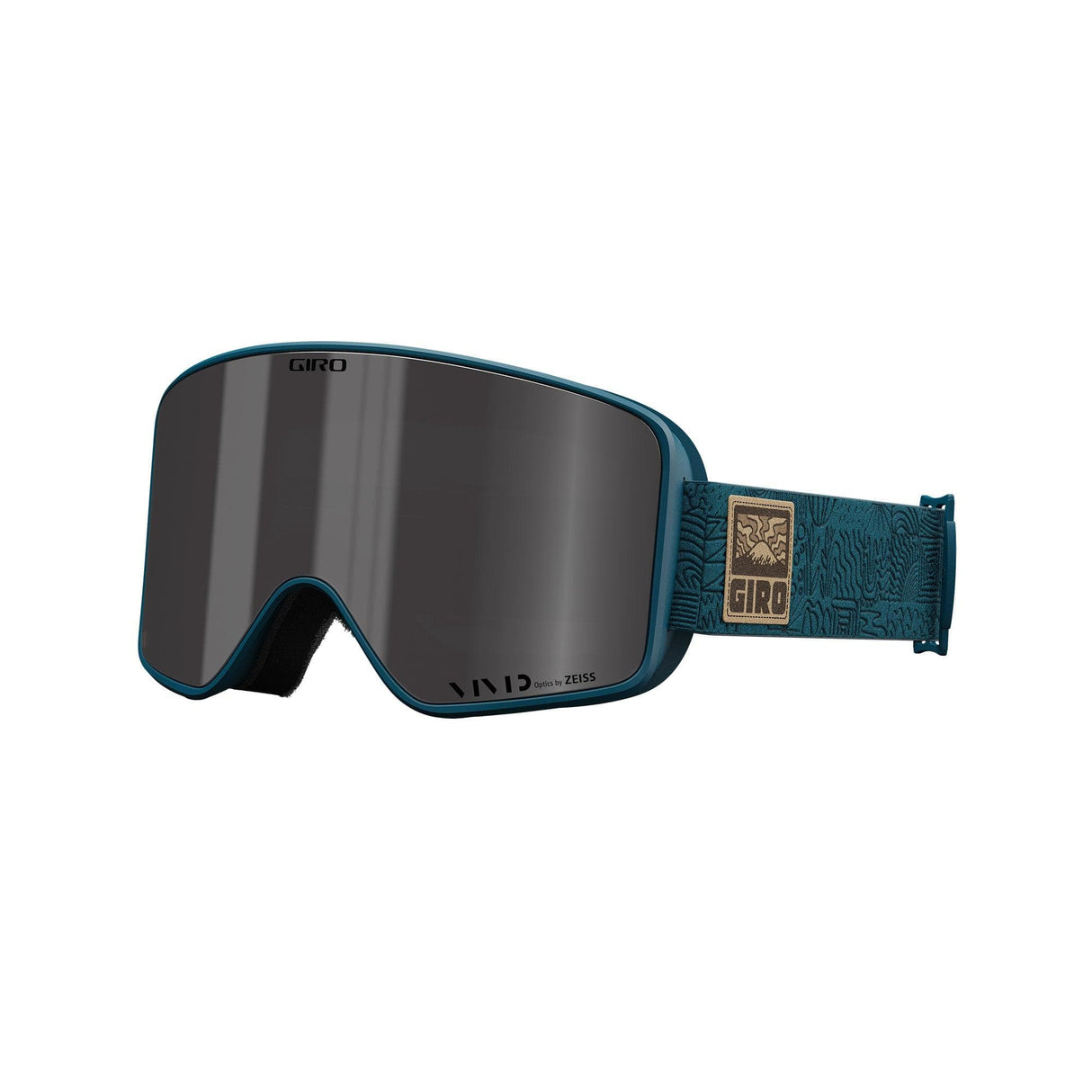 Giro Method Snow Goggle 2023: Harbor Blue Adventure Grid Vivid Smoke/I