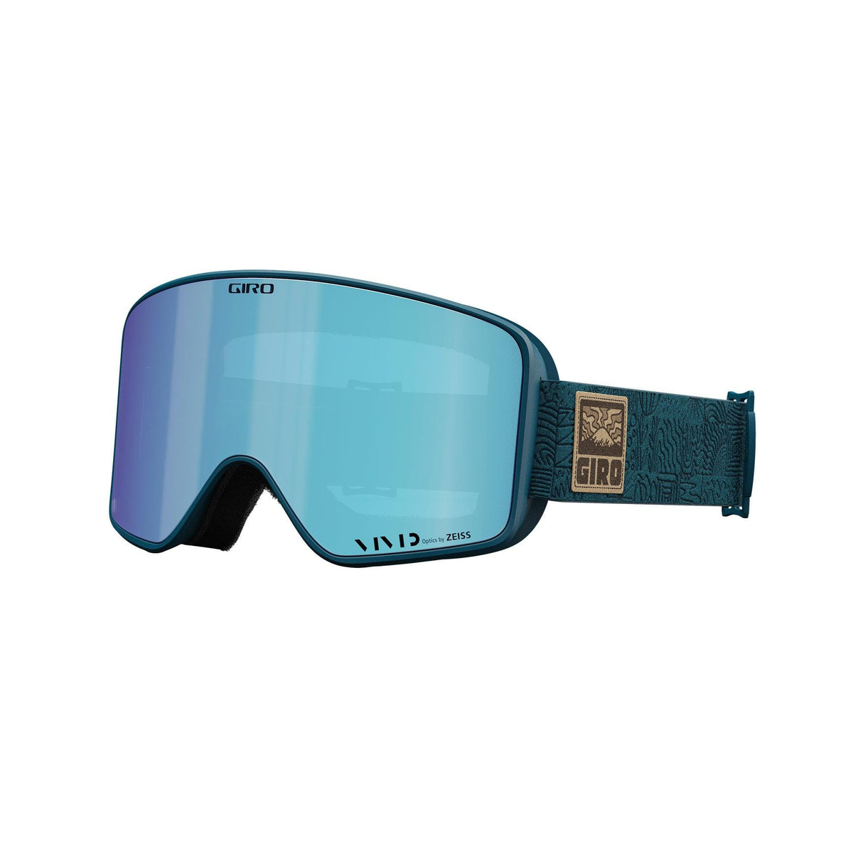 Giro Method Snow Goggle 2023: Harbor Blue Adventure Grid Vivid Royal/I