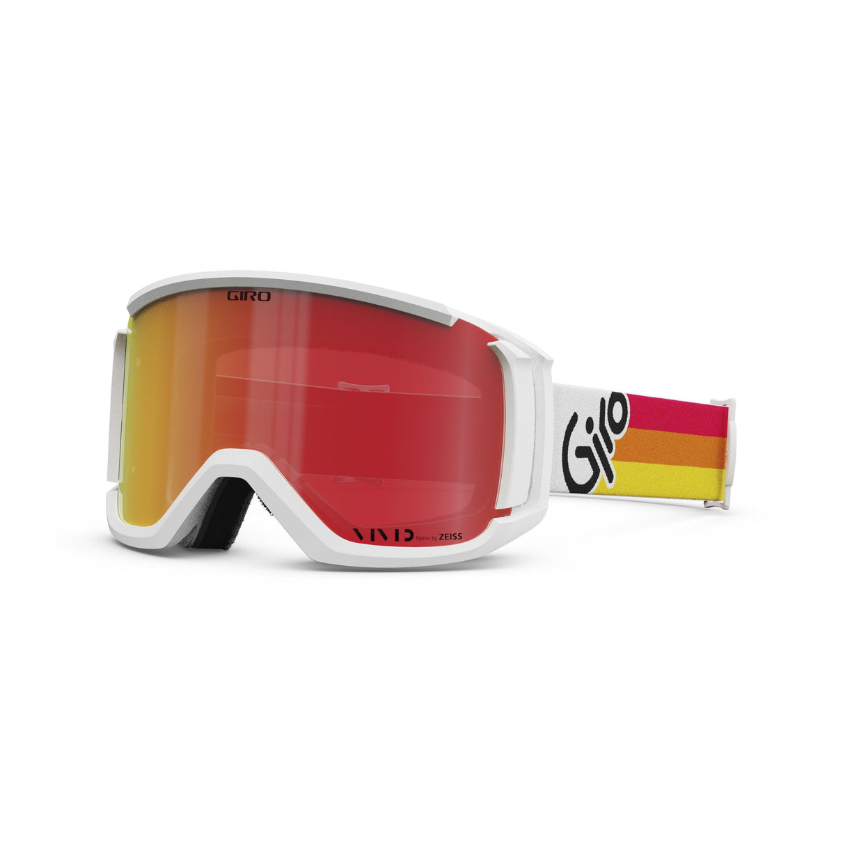 Giro Revolt Snow Goggles 2024: Red & Orange Vintage - Vivid Ember Lense