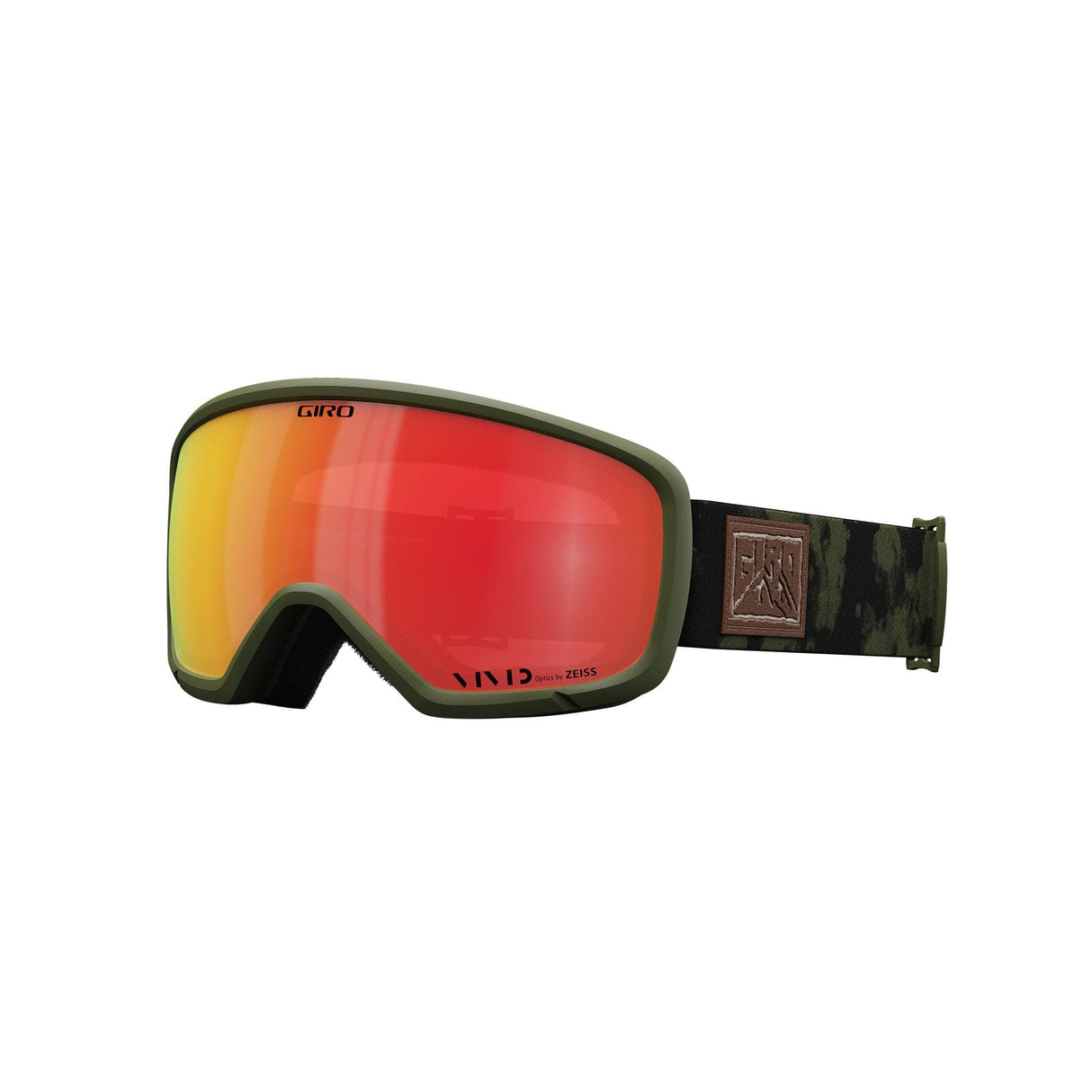 Giro Ringo Snow Goggle 2023: Trail Green Clouddust Vivid Ember