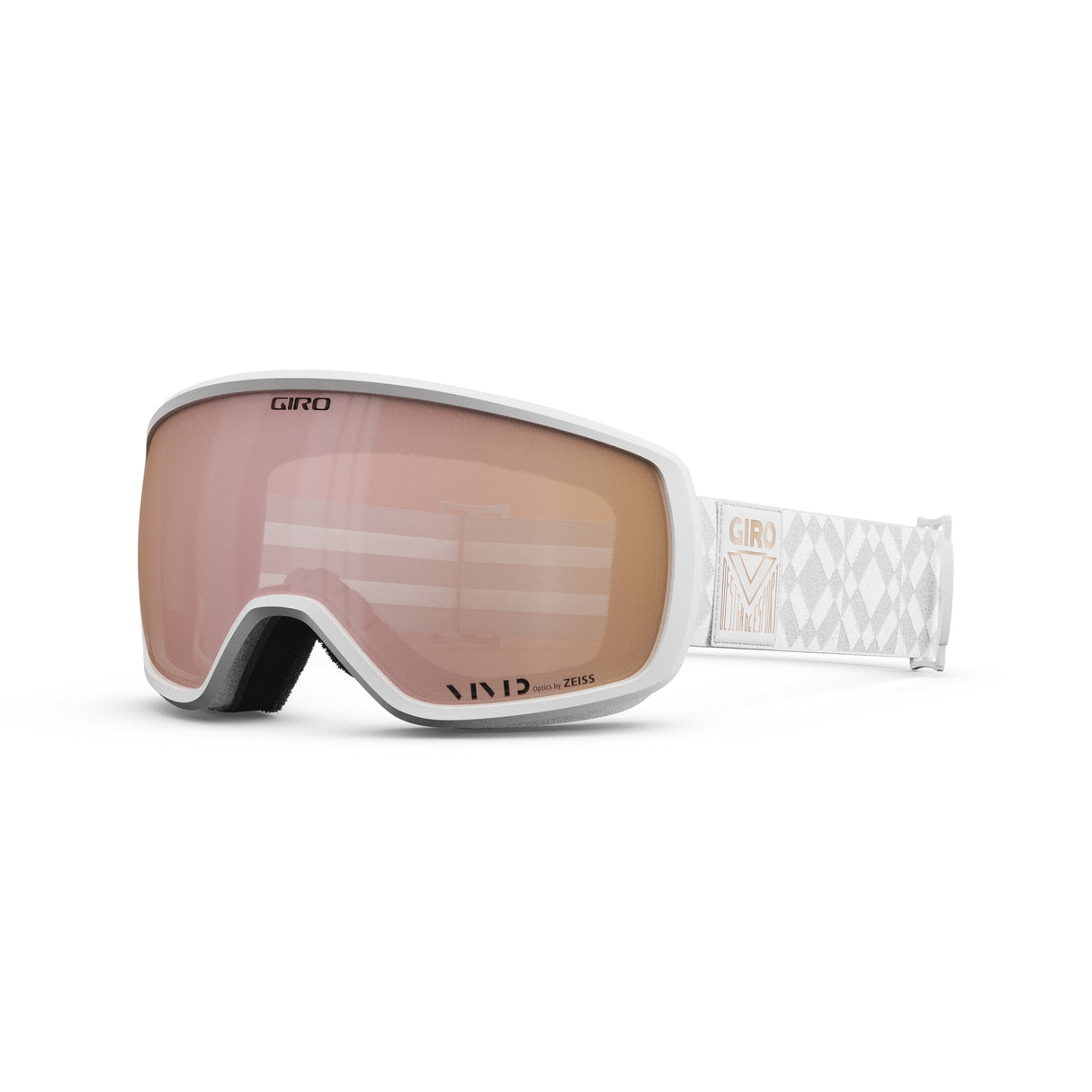 Giro Balance Ii Women'S Snow Goggle 2024: White Limitless - Vivid Rose Gold Lenses