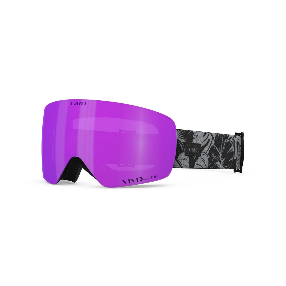 Giro Contour Rs Women'S Snow Goggle 2024: Black&Grey Botanical Lx - Viv Pink/Viv I