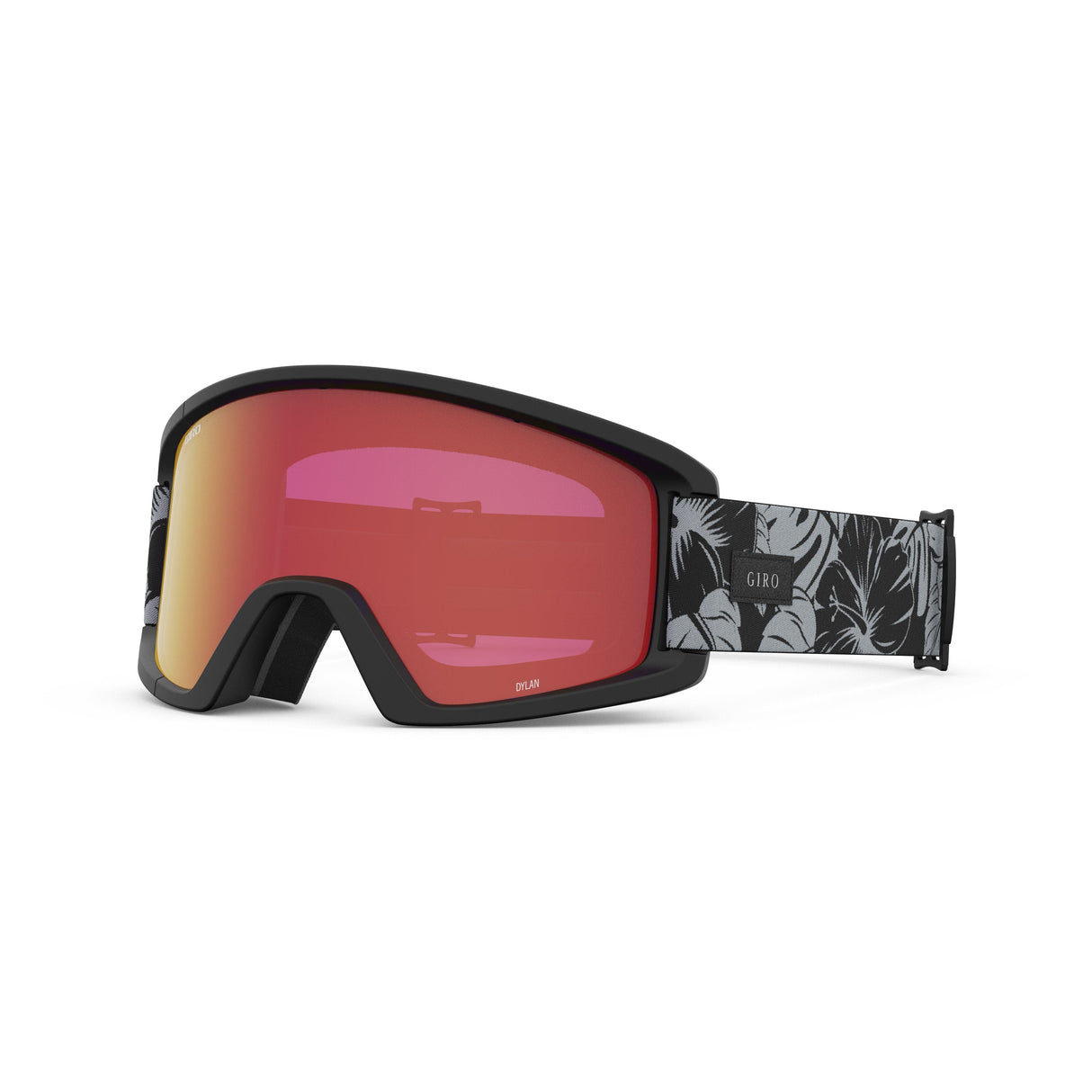 Giro Dylan Women'S Snow Goggle 2024: Black&Grey Botanical Lx - Amberscarlet/Y Medium Frame