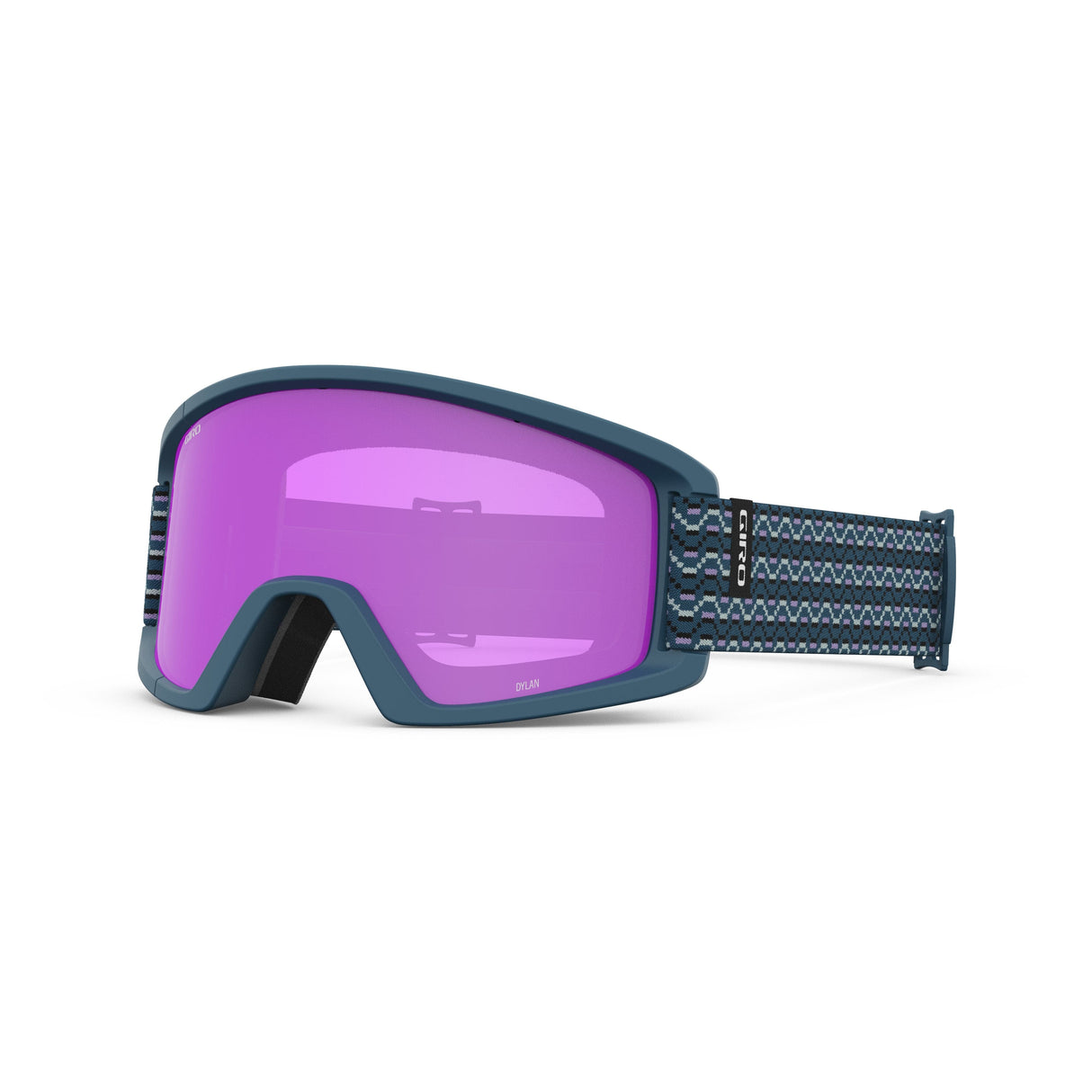 Giro Dylan Women'S Snow Goggle 2024: Harbor Blue Sequence - Amber Pink/Yellow Medium Frame