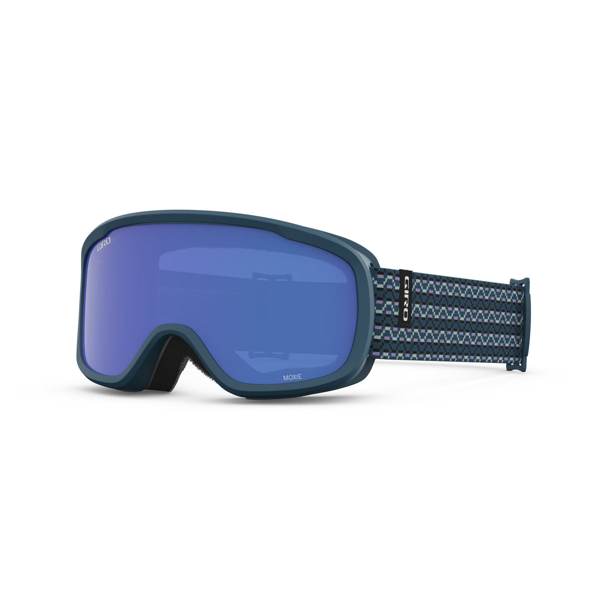 Giro Moxie Women'S Snow Goggle 2024: Harbor Blue Sequence - Grey Cobalt/Yello Medium Frame