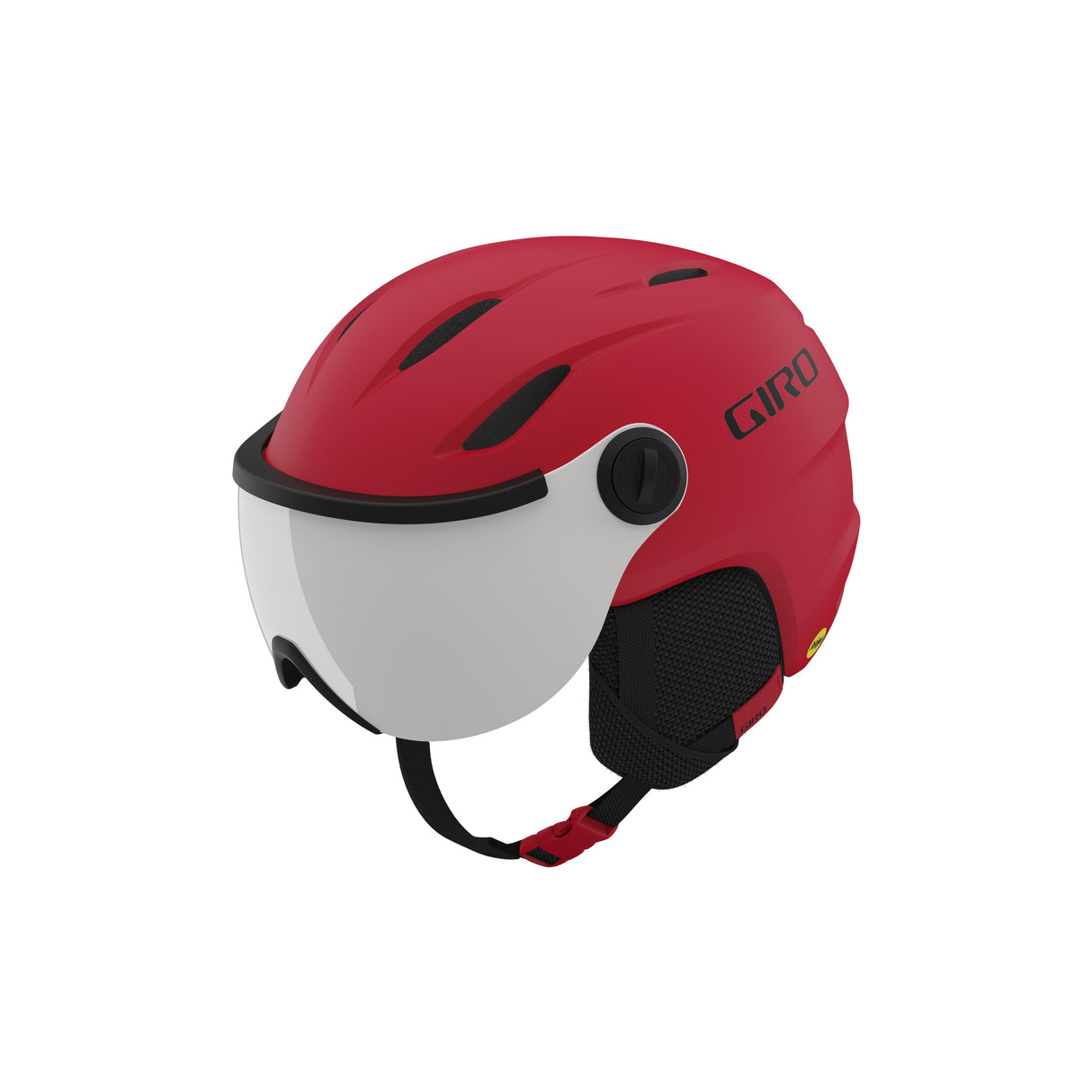 Giro Buzz Mips Youth Snow Helmet 2021: Matte Bright Red Xs 48.5-52Cm