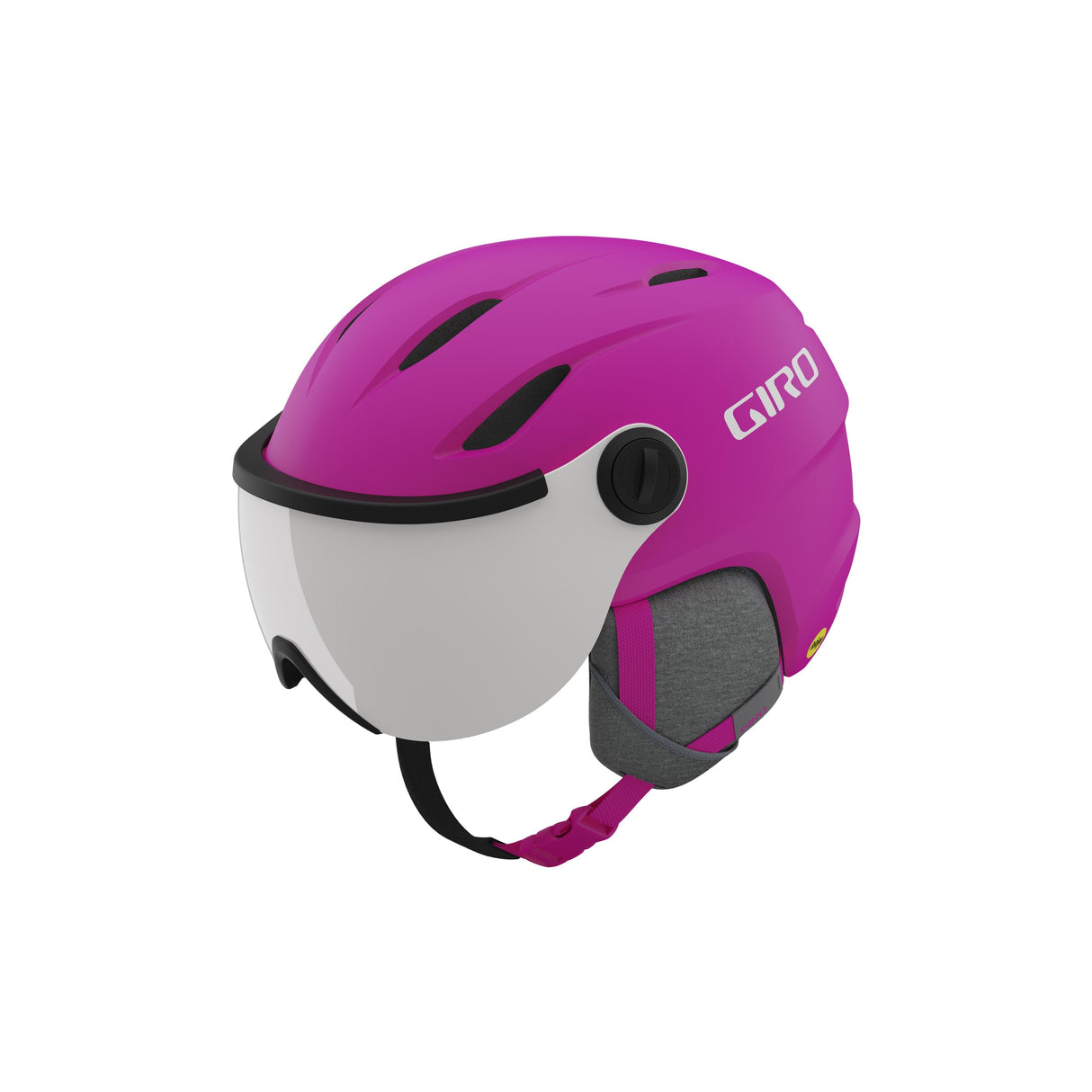 Giro Buzz Mips Youth Snow Helmet 2022: Matte Bright Pink S 52-55.5Cm