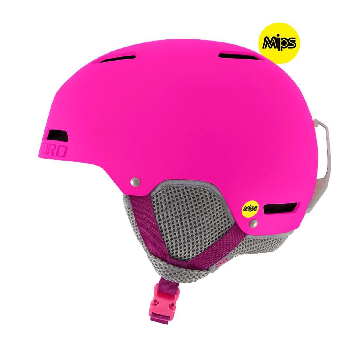 Giro Crue Mips Youth Snow Helmet 2019: Matte Bright Pink M 55.5-59Cm