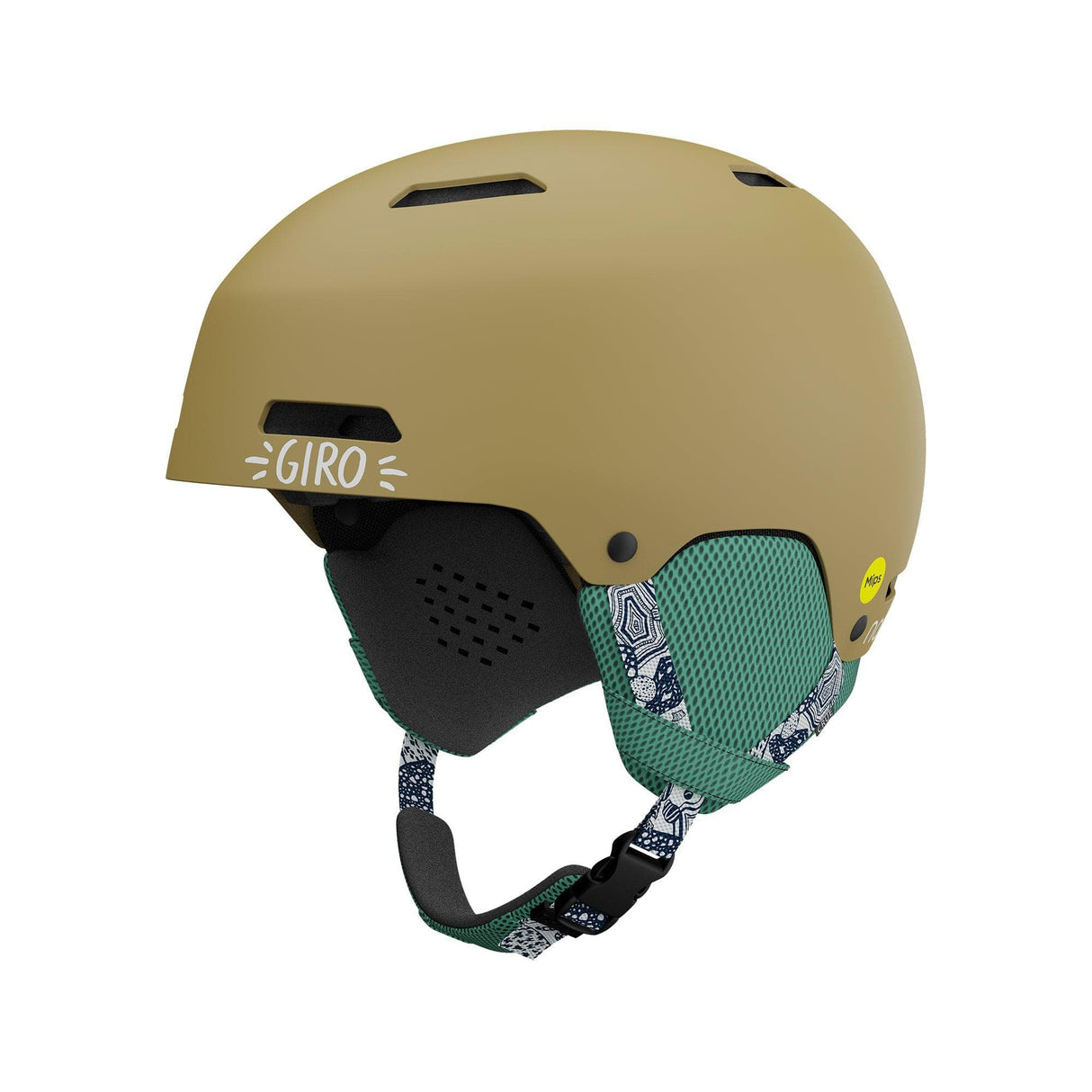 Giro Crue Mips Youth Snow Helmet 2023: Namuk Gold / Northern Lights Xs 48.5-52Cm