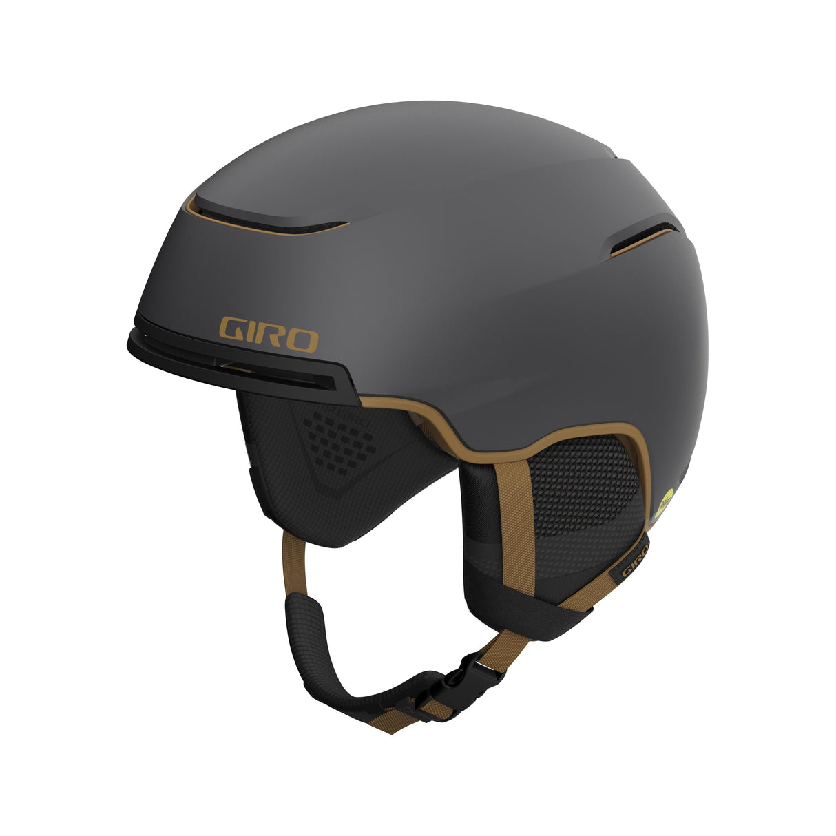 Giro Jackson Mips Snow Helmet 2021: Metallic Coal/Tan M 55.5-59Cm