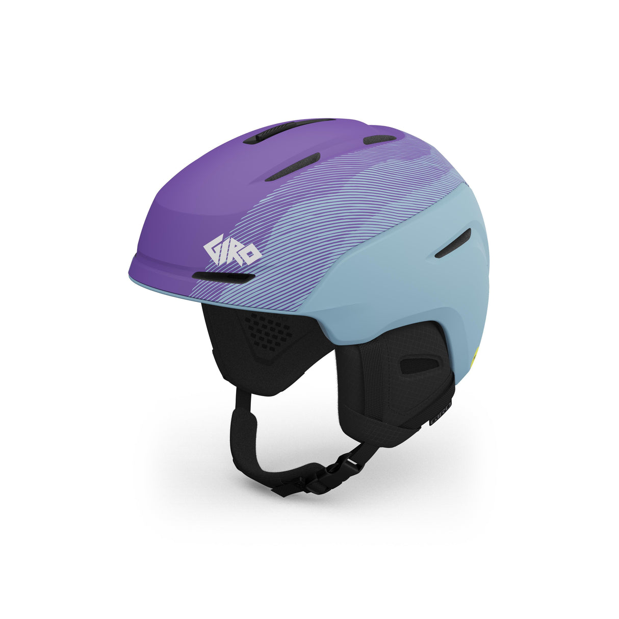 Giro Neo Jr. Mips Youth Snow Helmet 2024: Matte Purple/Harbor Blue M 55.5-59Cm