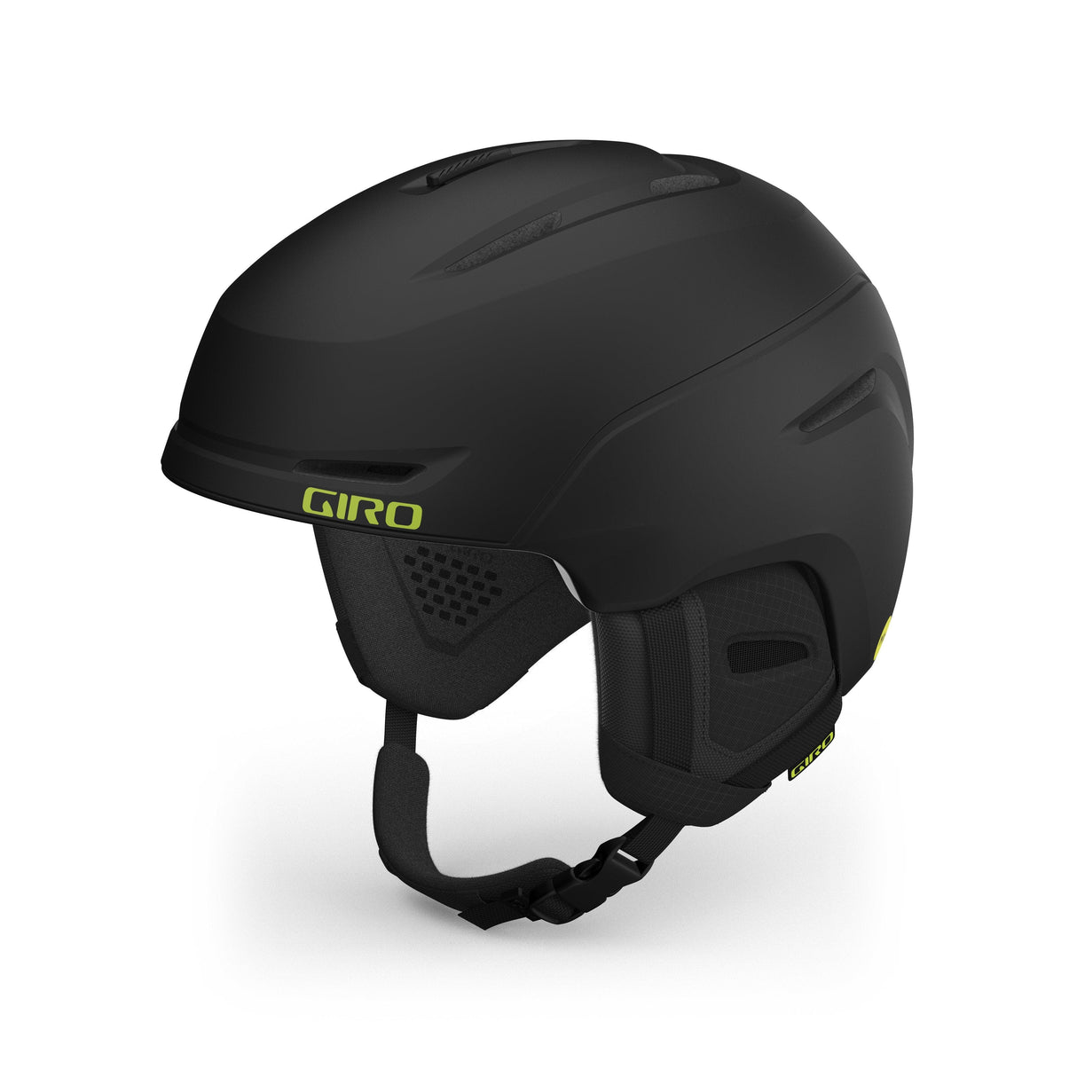 Giro Neo Mips Snow Helmet 2024: Matte Black/Ano Green M 55.5-59Cm