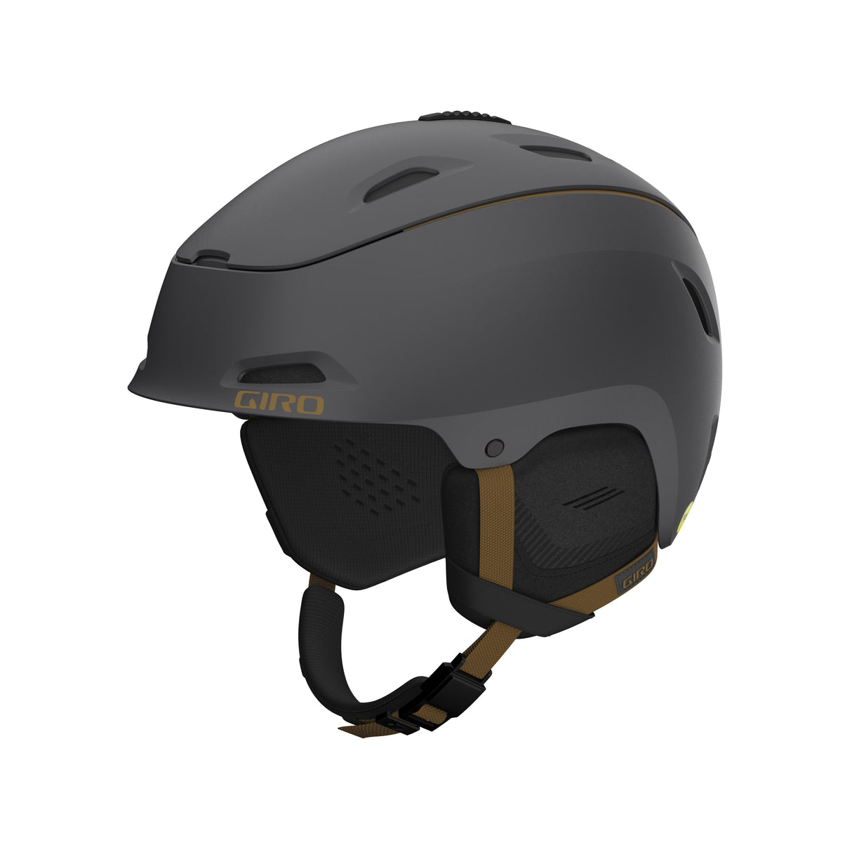 Giro Range Mips Snow Helmet 2023: Metallic Coal/Tan S 52-55.5Cm