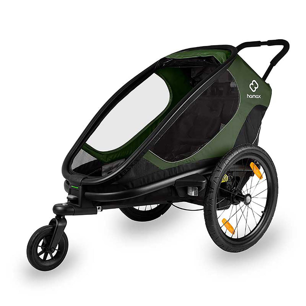 Hamax Outback One Child Bike Trailer: Green/Black Single