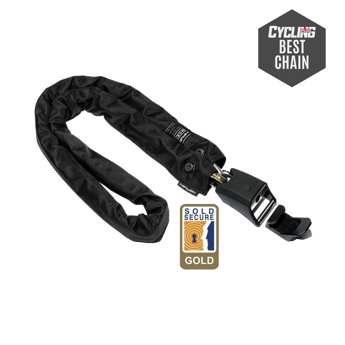 Hiplok Home Gold Chain Lock 10Mm X 150Cm Includes Wall Hook (Gold Sold Secure): Black 10Mm X 150Cm