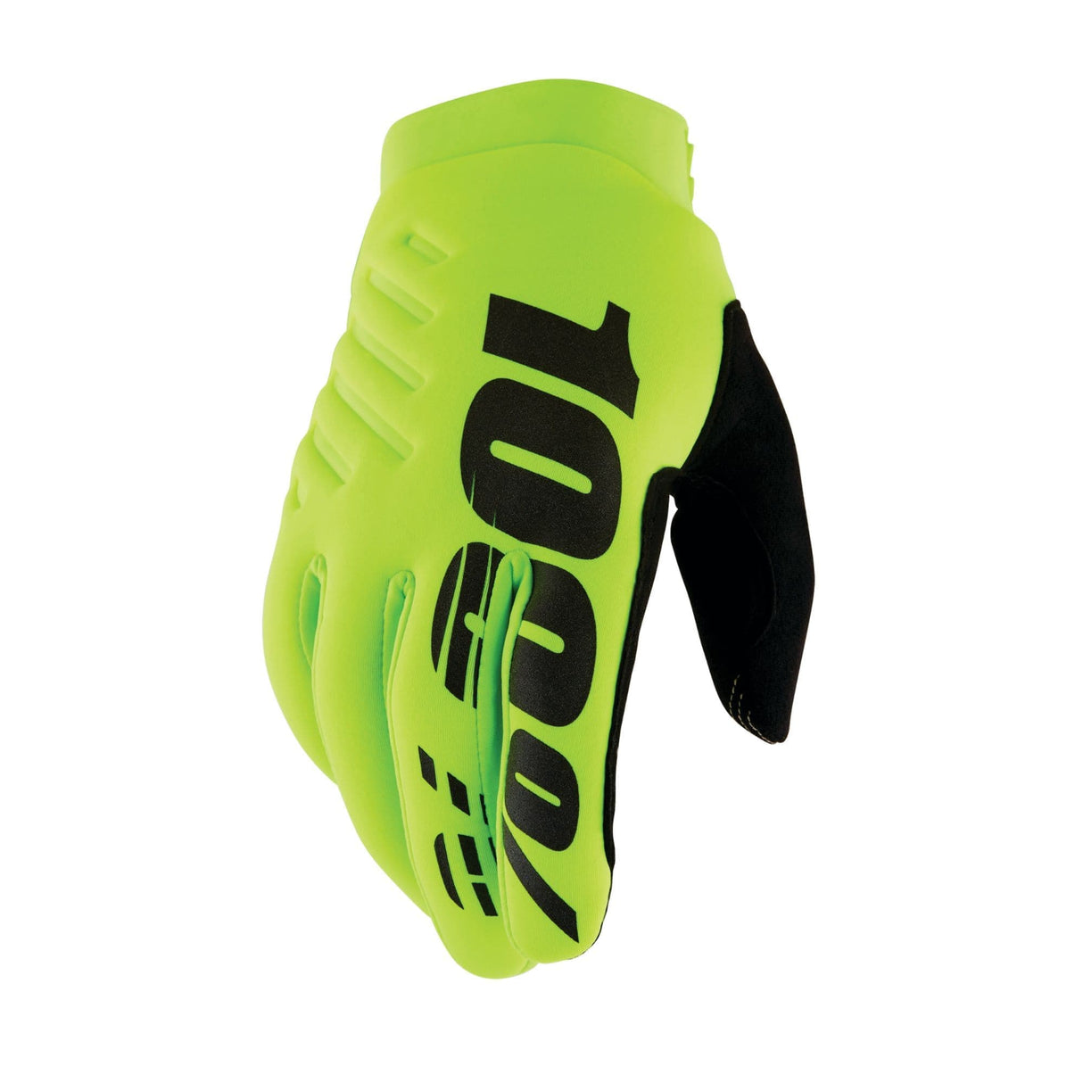 100% Brisker Cold Weather Glove - Fluo Yellow - Large