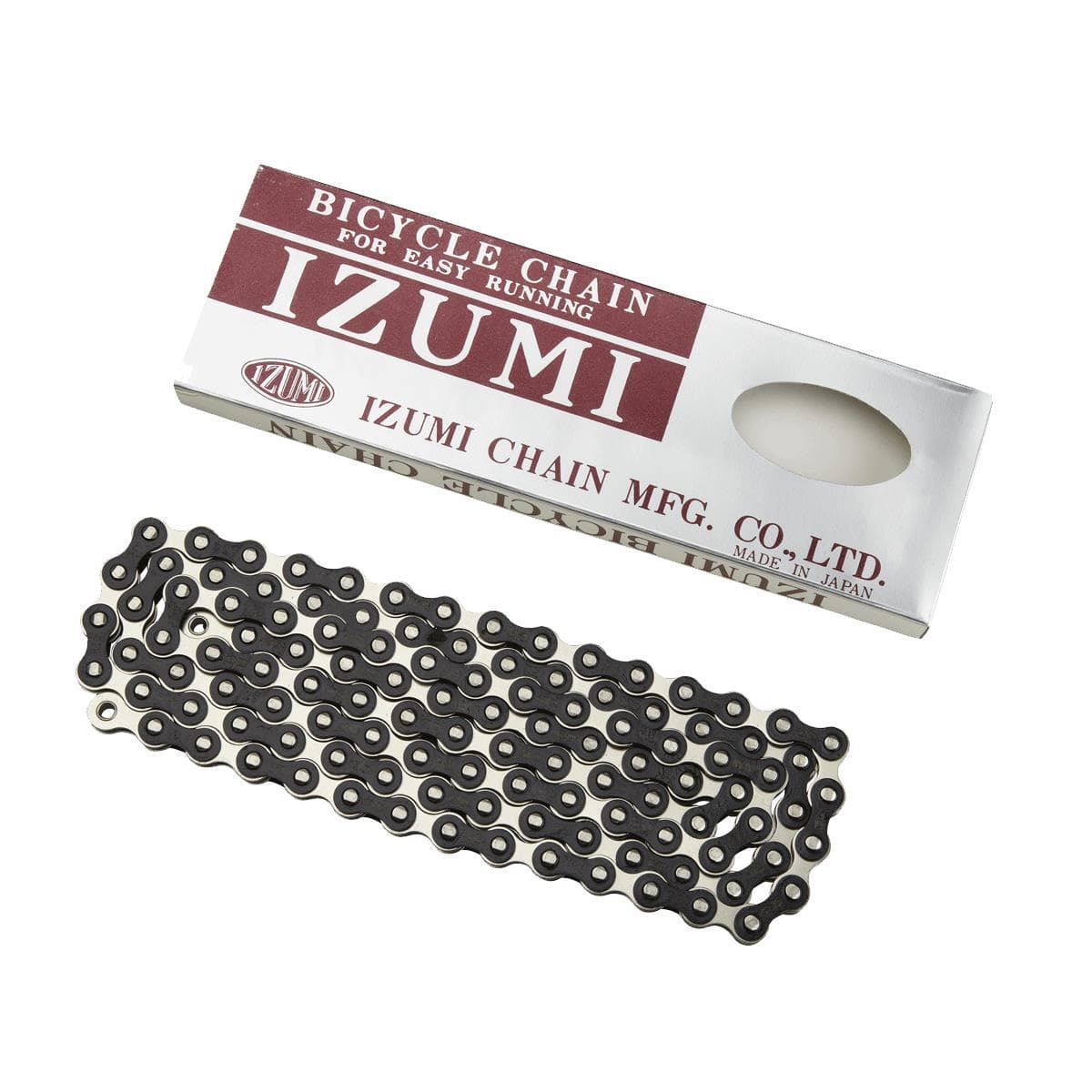 Izumi Standard Chain 1/2 X 116 Links Silver/Black: Silver/Black