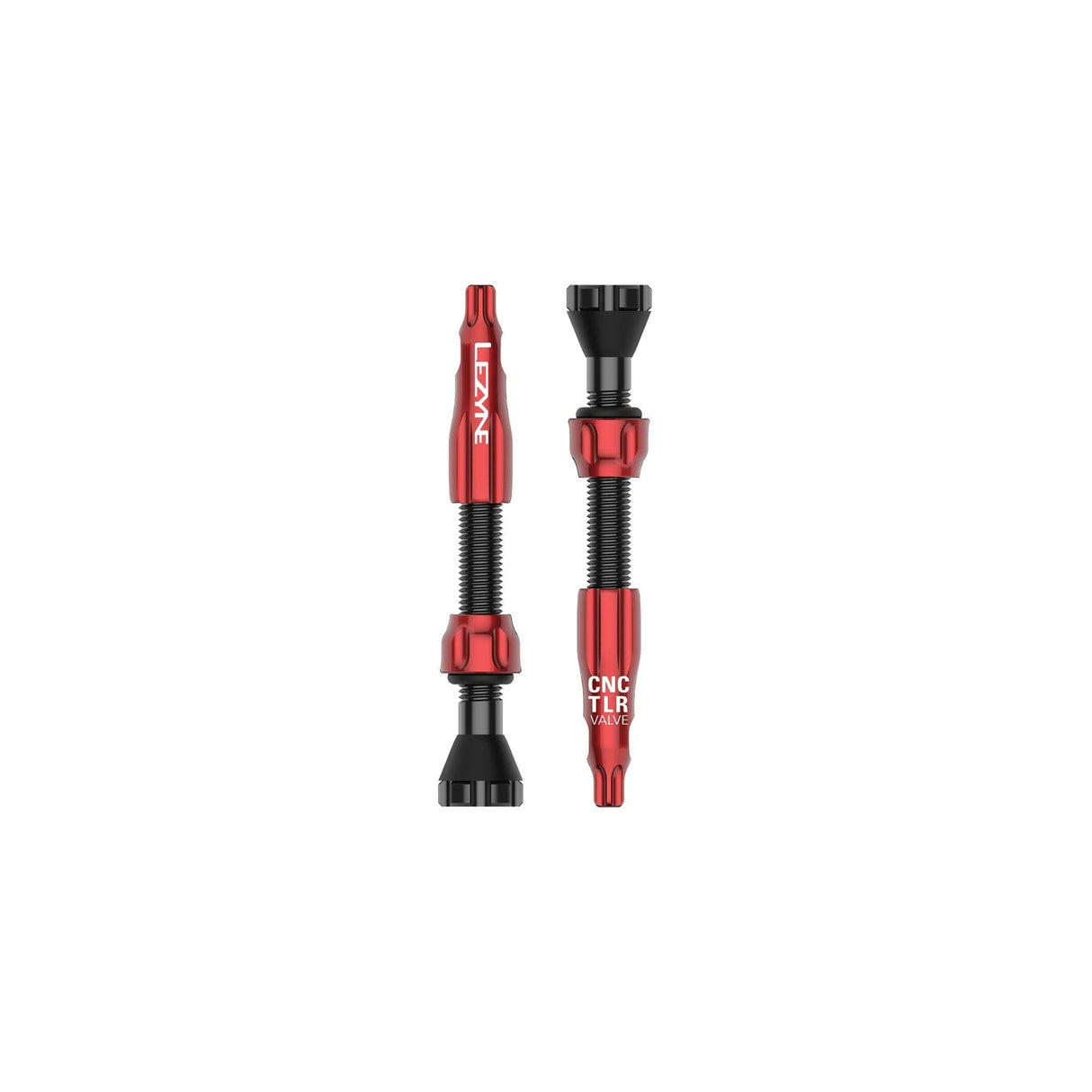 Lezyne CNC TLR Valves (Pair) 44mm  Red